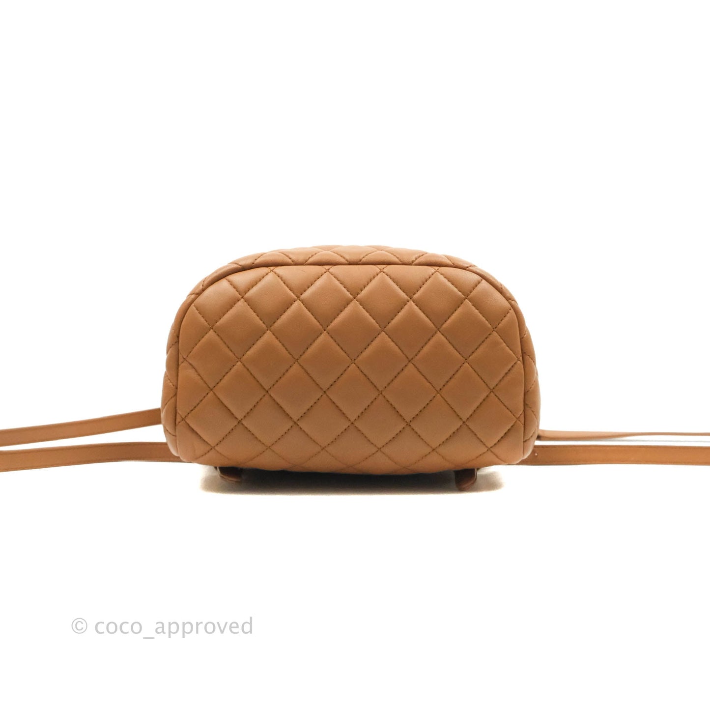 Chanel Quilted Small Urban Spirit Backpack Caramel Dark Beige Calfskin Gold Hardware