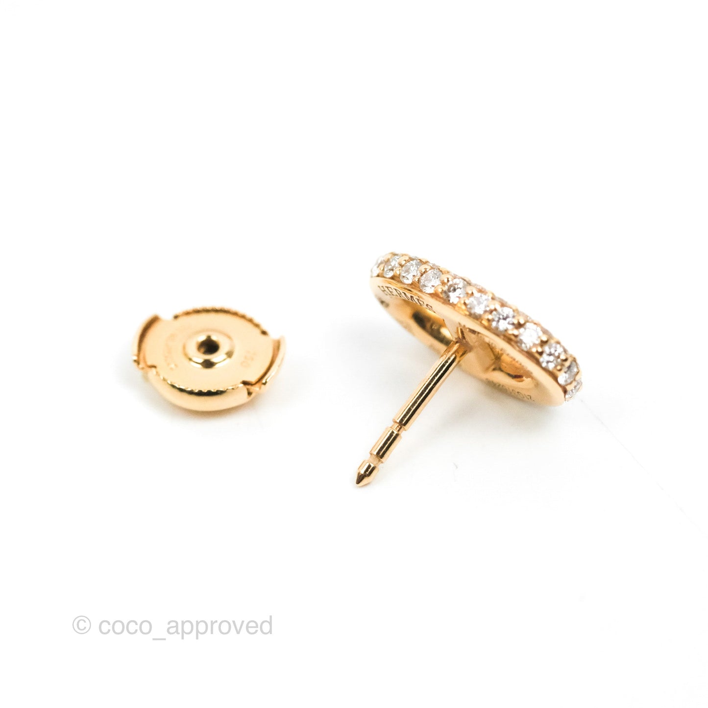 Hermes Farandole Diamonds Earrings Rose Gold