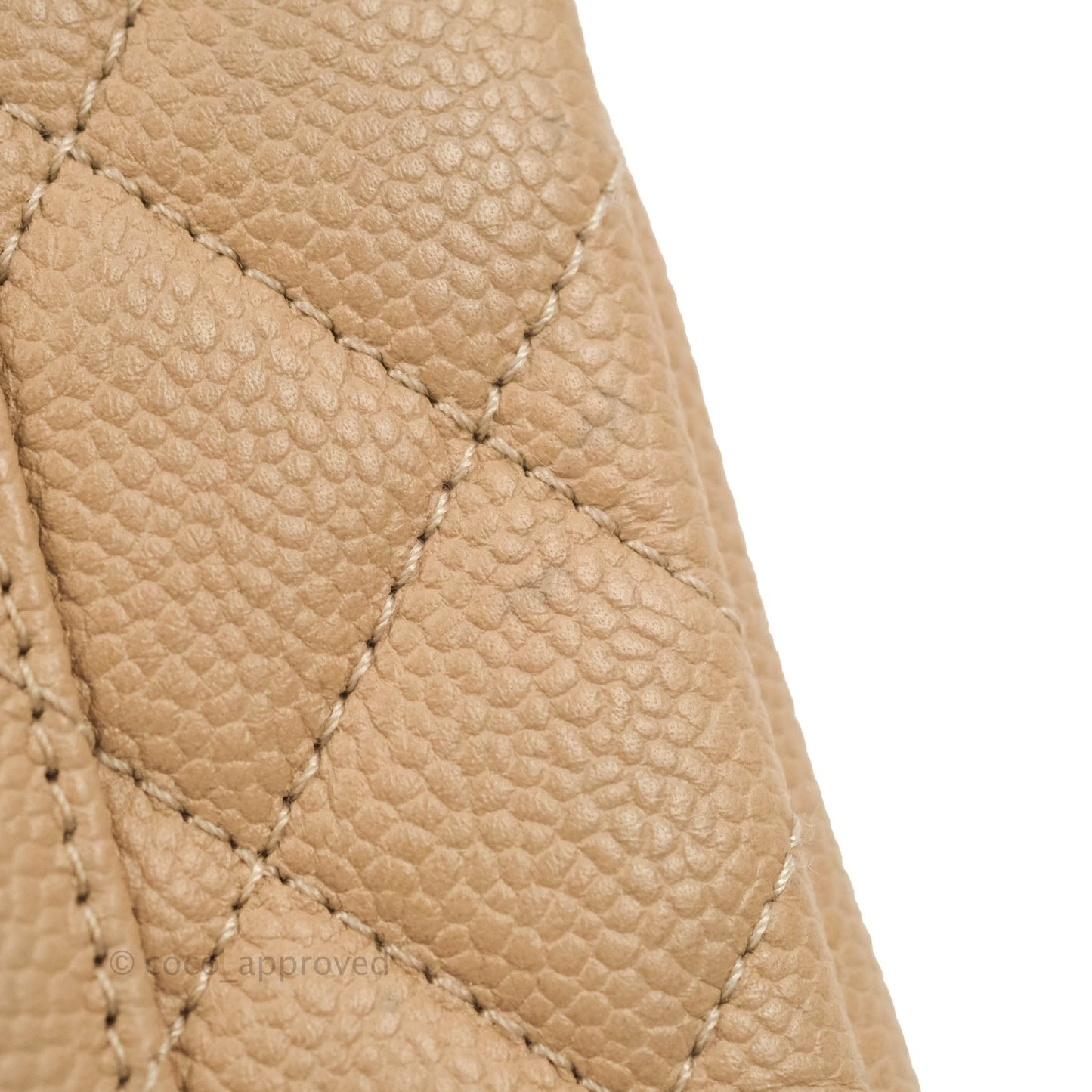Chanel Quilted Medium CC Filigree Flap Beige Black Caviar