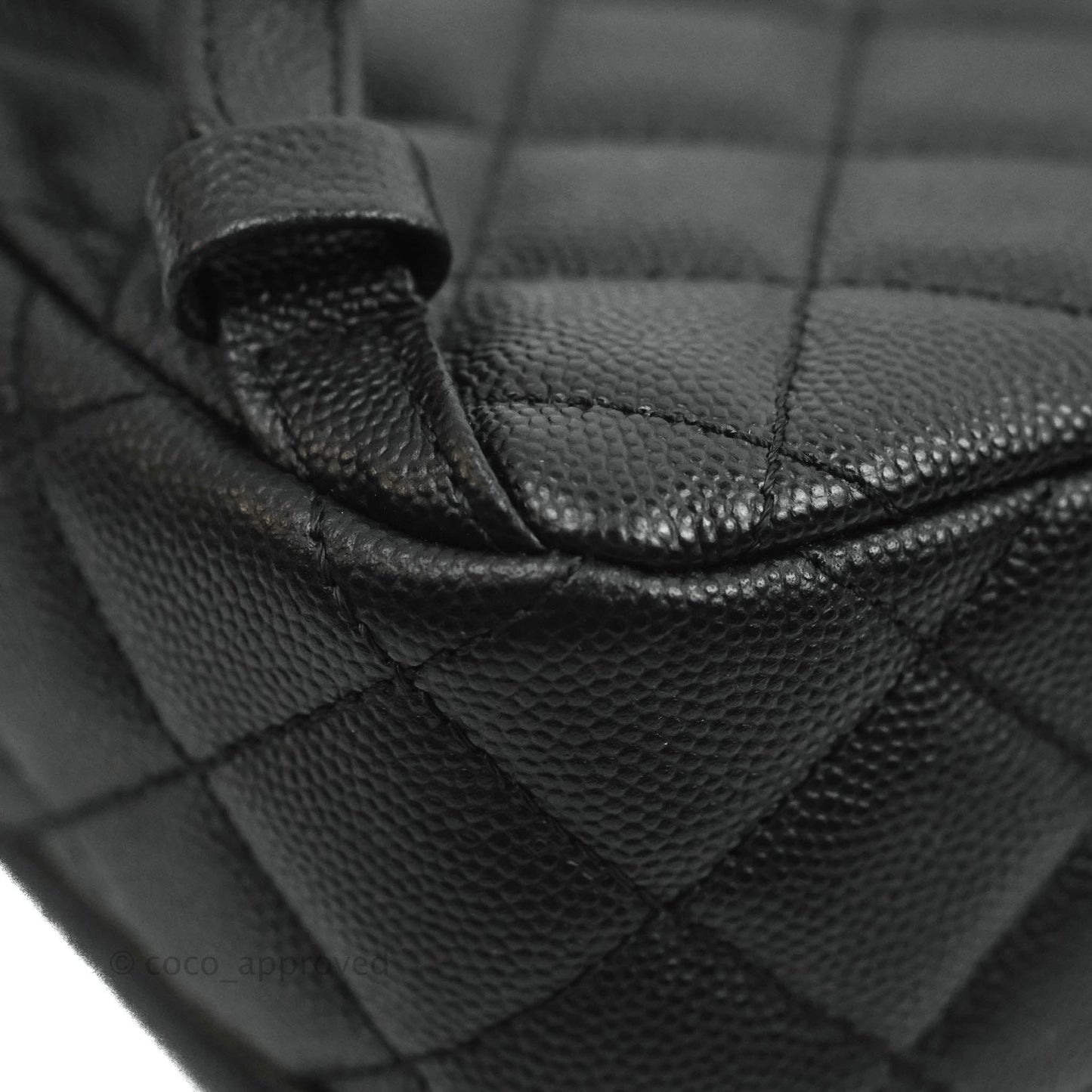 Chanel Quilted Small CC Day Backpack Black Caviar Gold Hardware