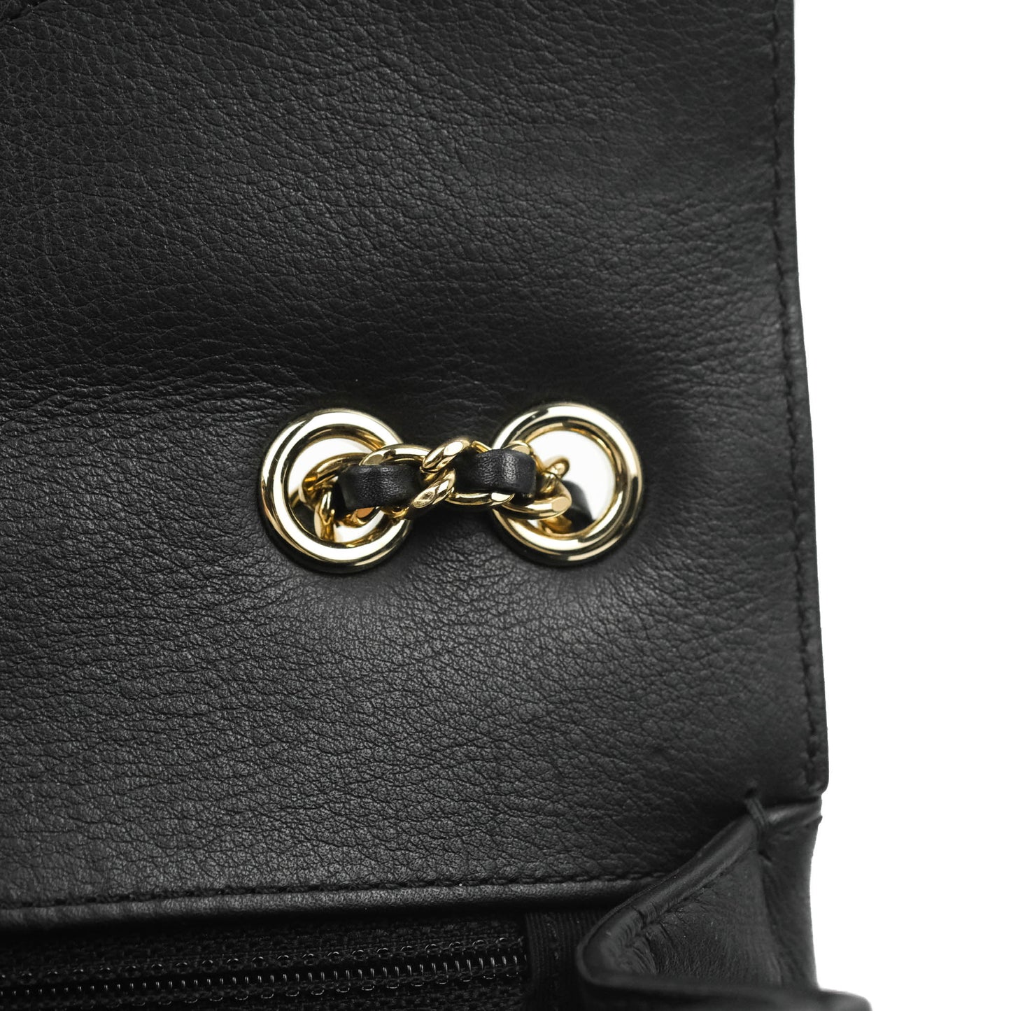Chanel Small Statement Chevron Flap Bag Black Gold Hardware