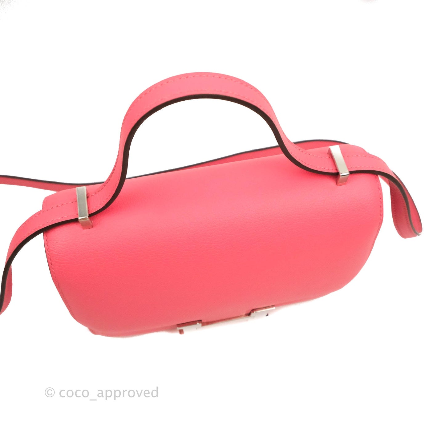 Hermès Constance Mini 18cm Rose Azalee Evercolor Palladium Hardware