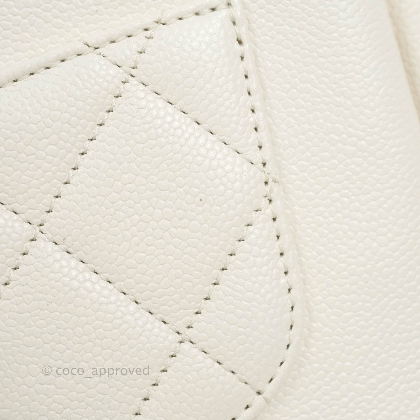 Chanel Business Affinity Drawstring Bucket Bag White Caviar Gold Hardware