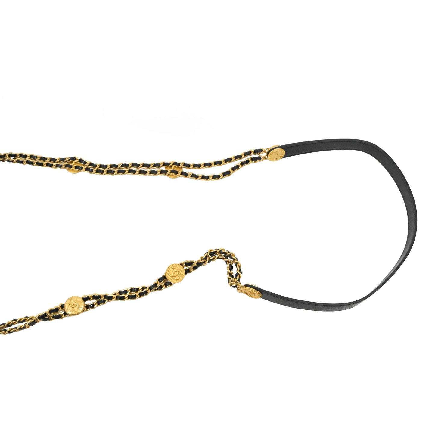 Chanel Quilted Gold CC Coin Wallet on Chain WOC Black Caviar Gold Hardware