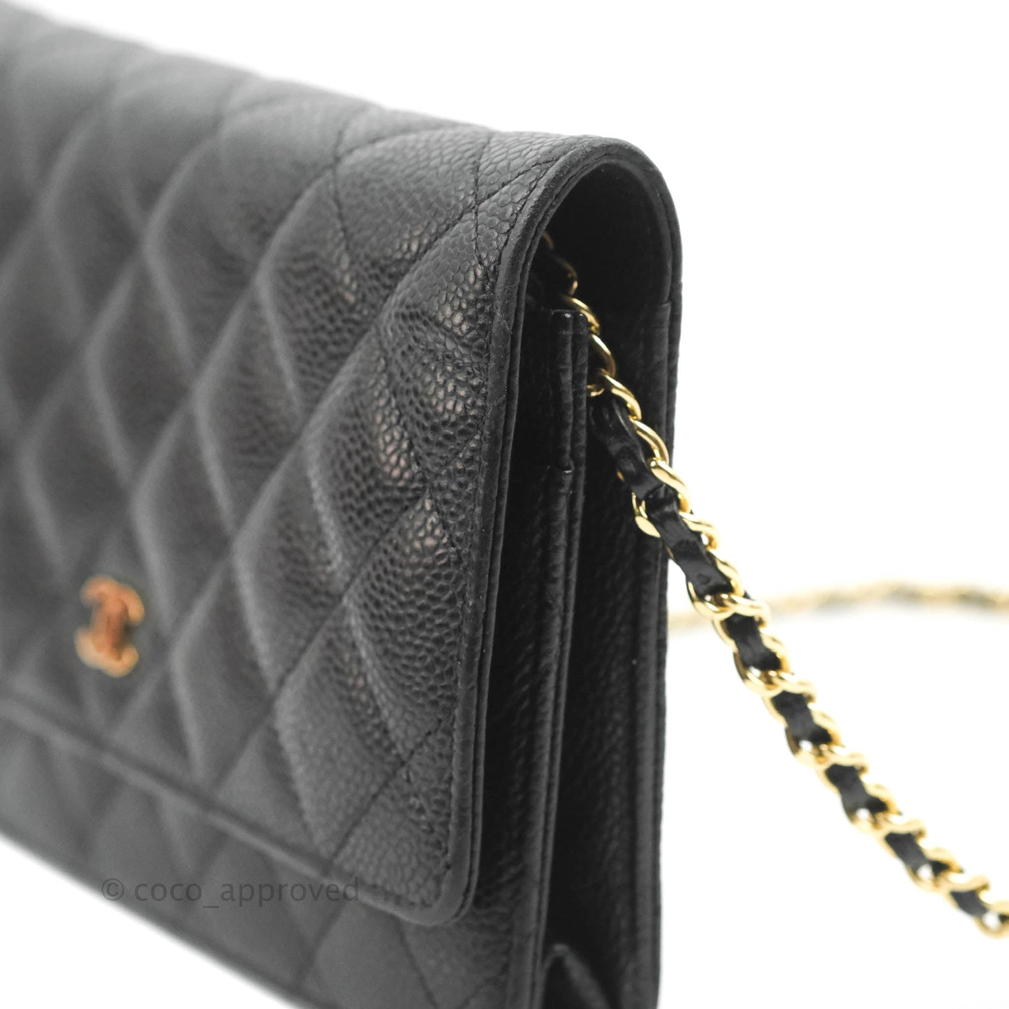 Chanel Quilted Classic WOC Black Caviar Gold Hardware