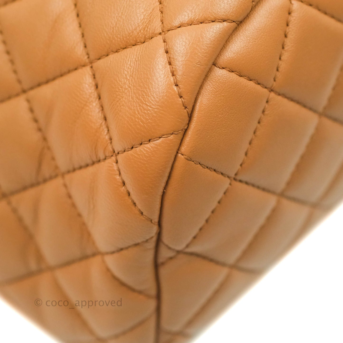 Chanel Quilted Small Urban Spirit Backpack Caramel Dark Beige Calfskin Gold Hardware