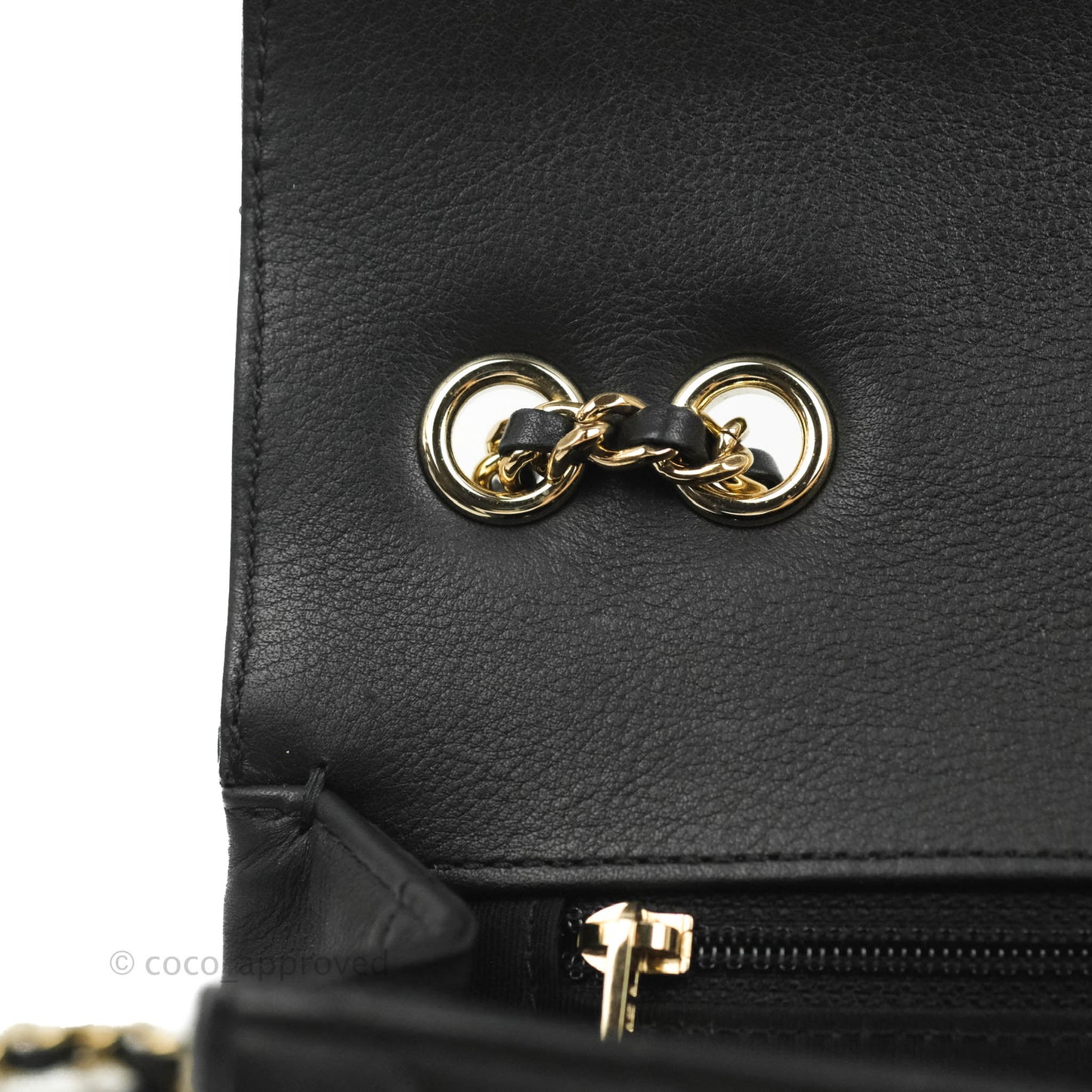 Chanel Small Statement Chevron Flap Bag Black Gold Hardware