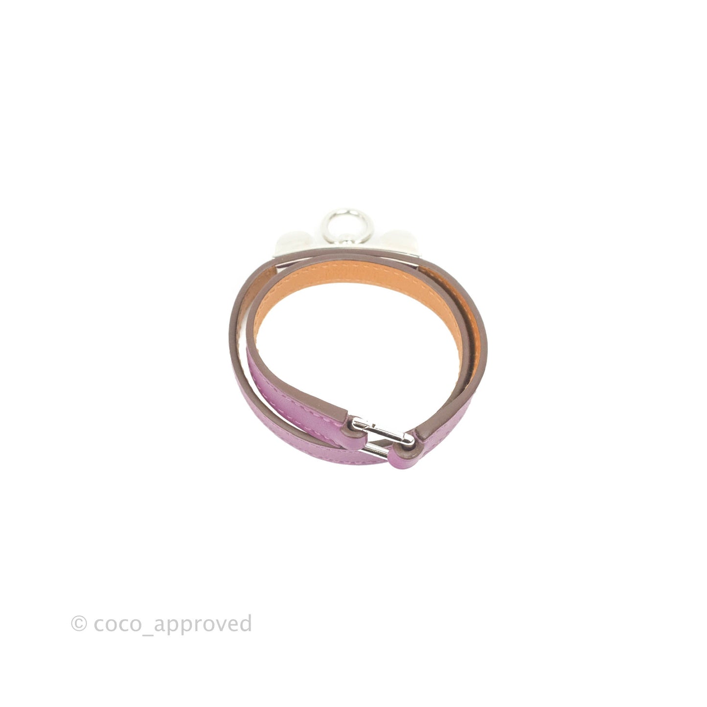 Hermès Rivale Double Tour Bracelet Purple Palladium Hardware