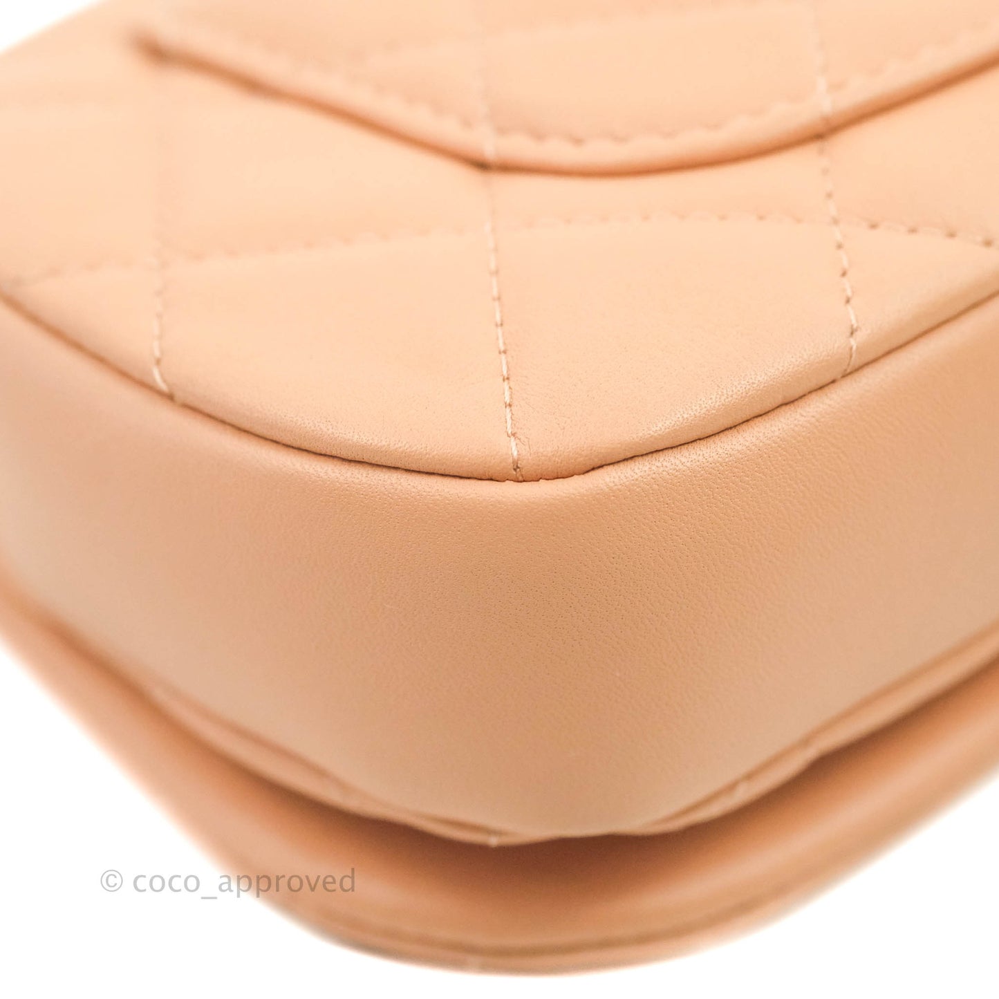 Chanel Clutch with Chain Beige Pink Calfskin Aged Gold Hardware
