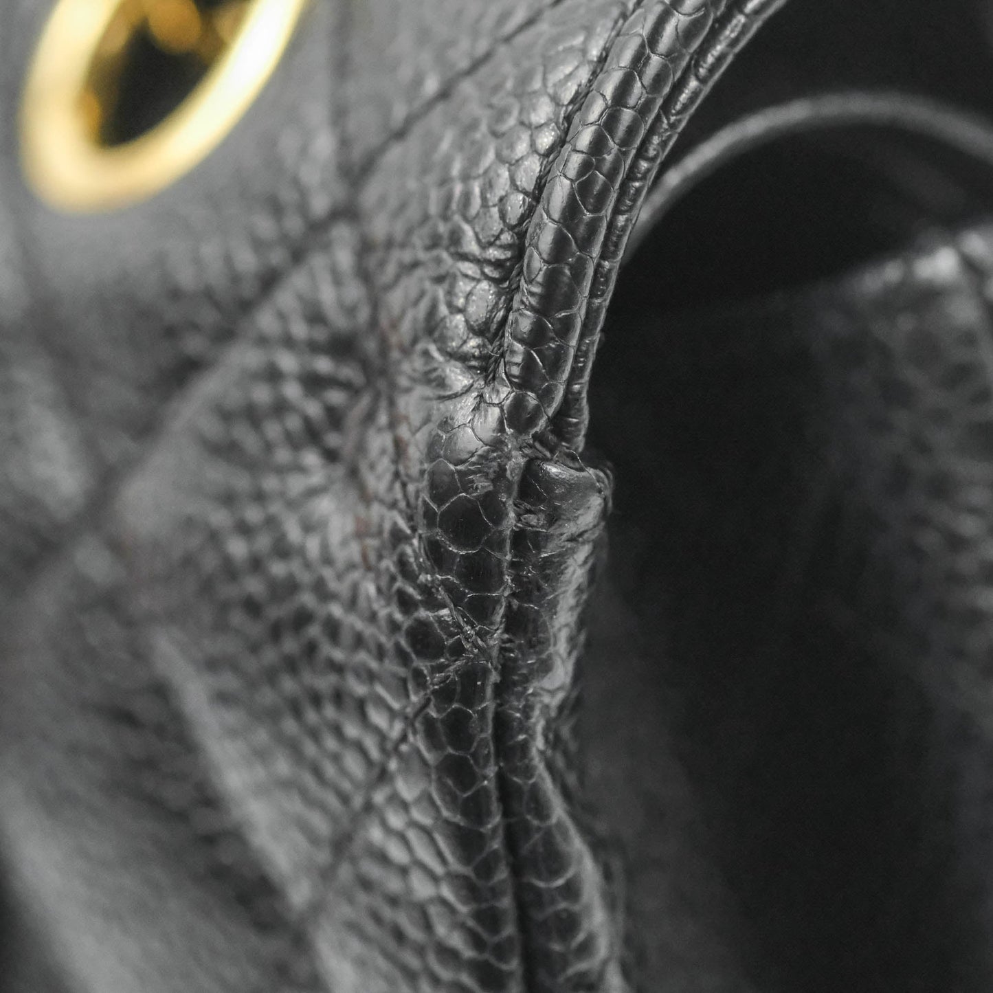 Chanel Classic Medium M/L Flap Black Caviar 24K Gold Hardware