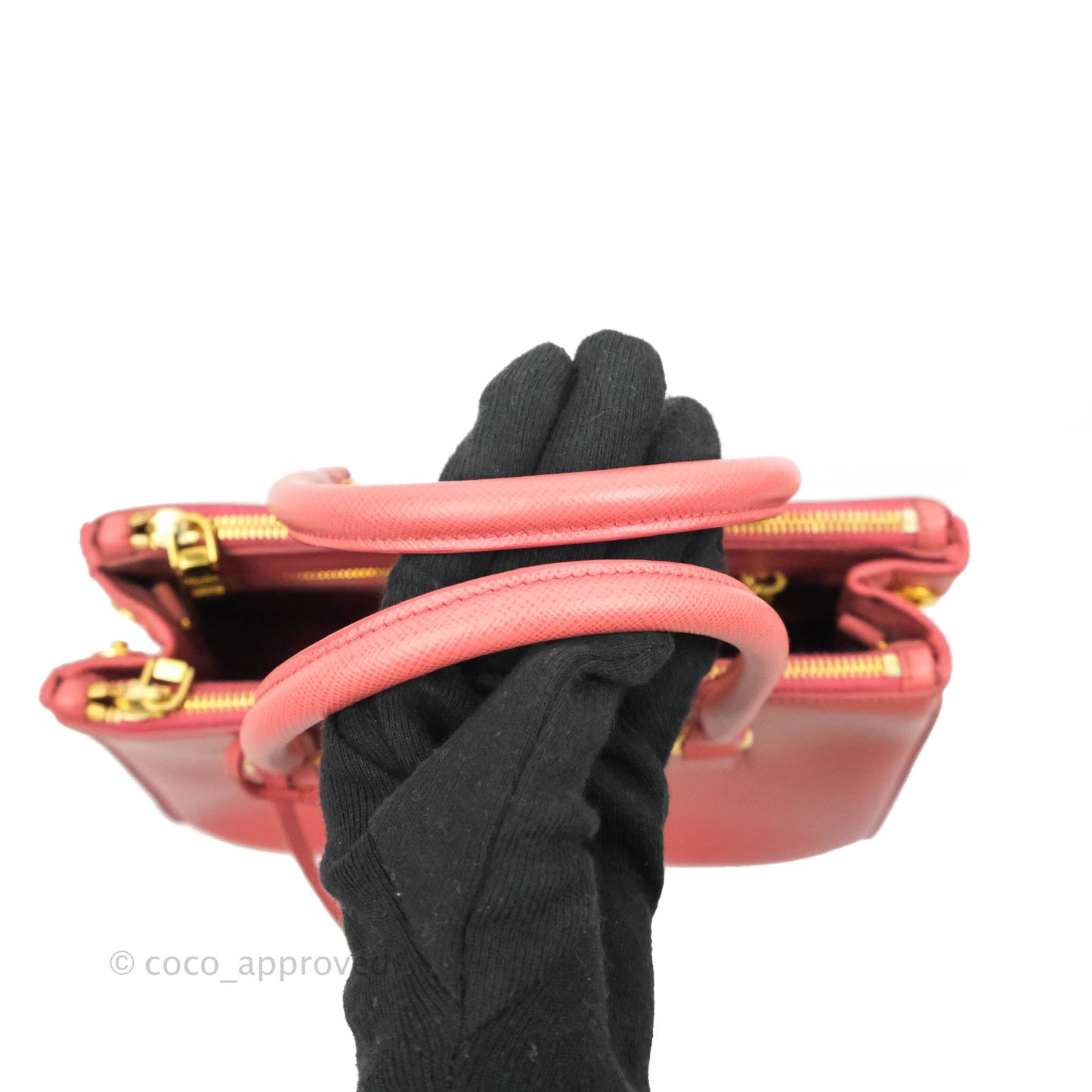 Prada Small Saffiano Lux Pink Tamaris Galleria Bag