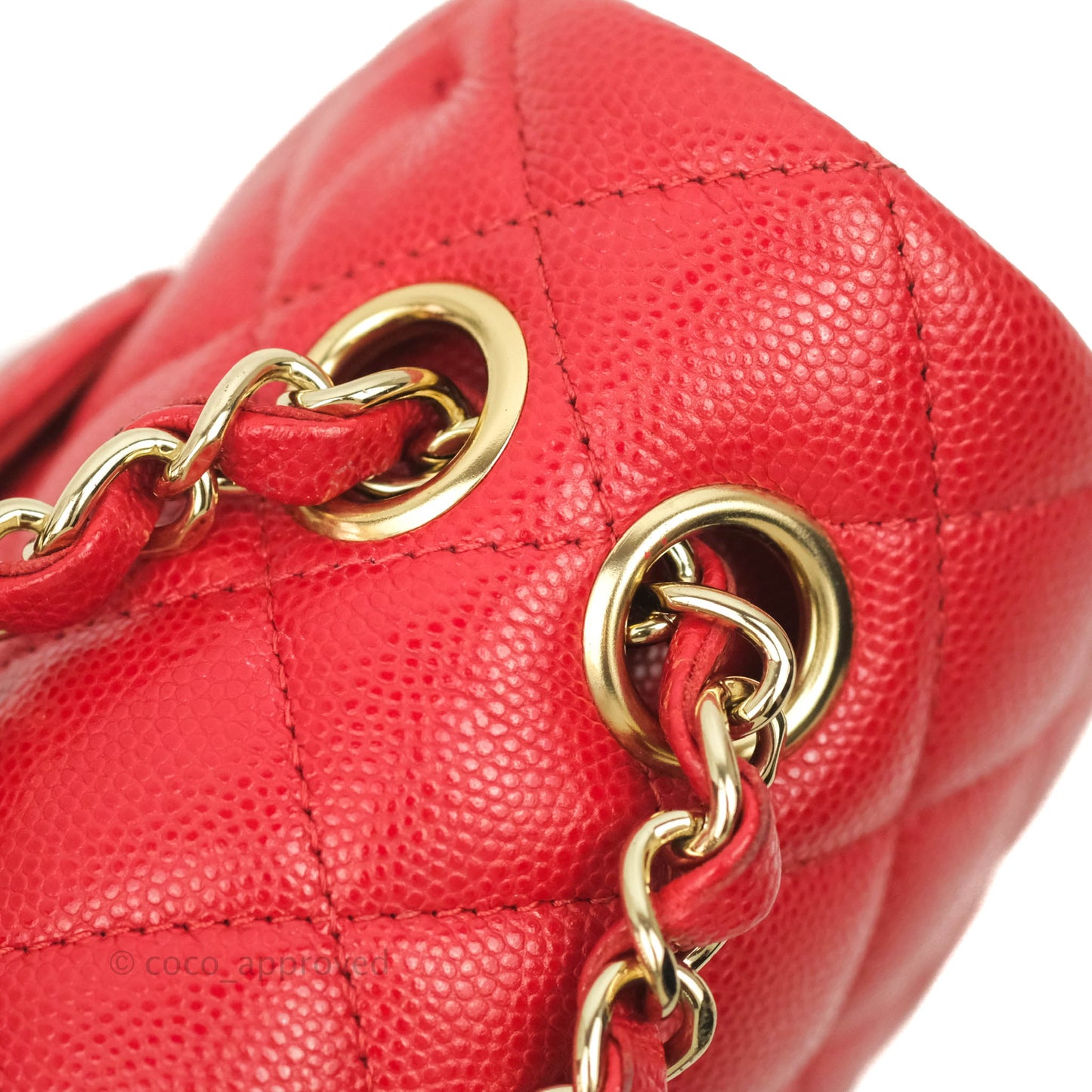 Chanel Classic Small S/M Flap Red Caviar Gold Hardware