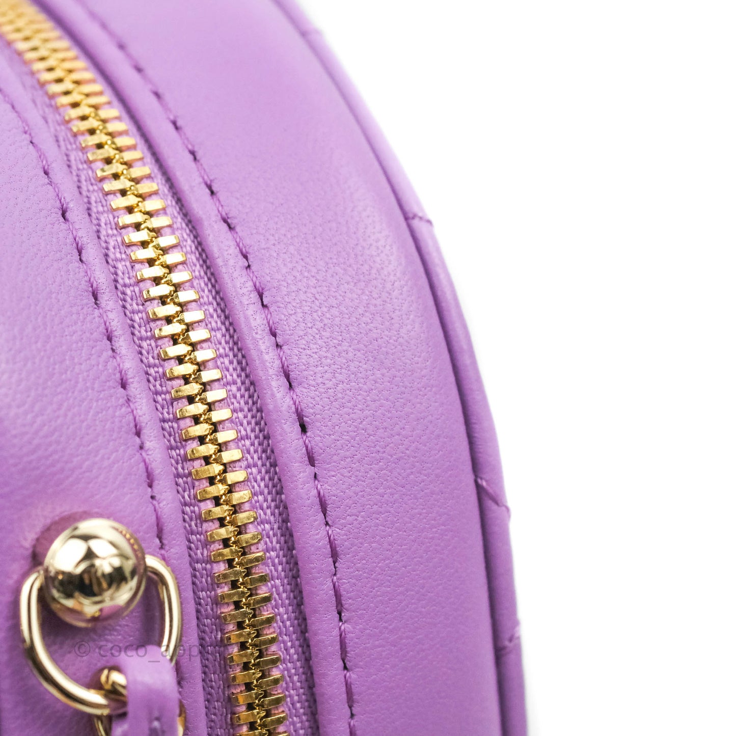 Chanel Large Heart Bag Purple Lambskin Gold Hardware 22S