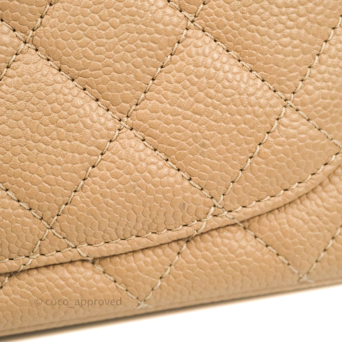 Chanel Quilted Medium CC Filigree Flap Beige Black Caviar