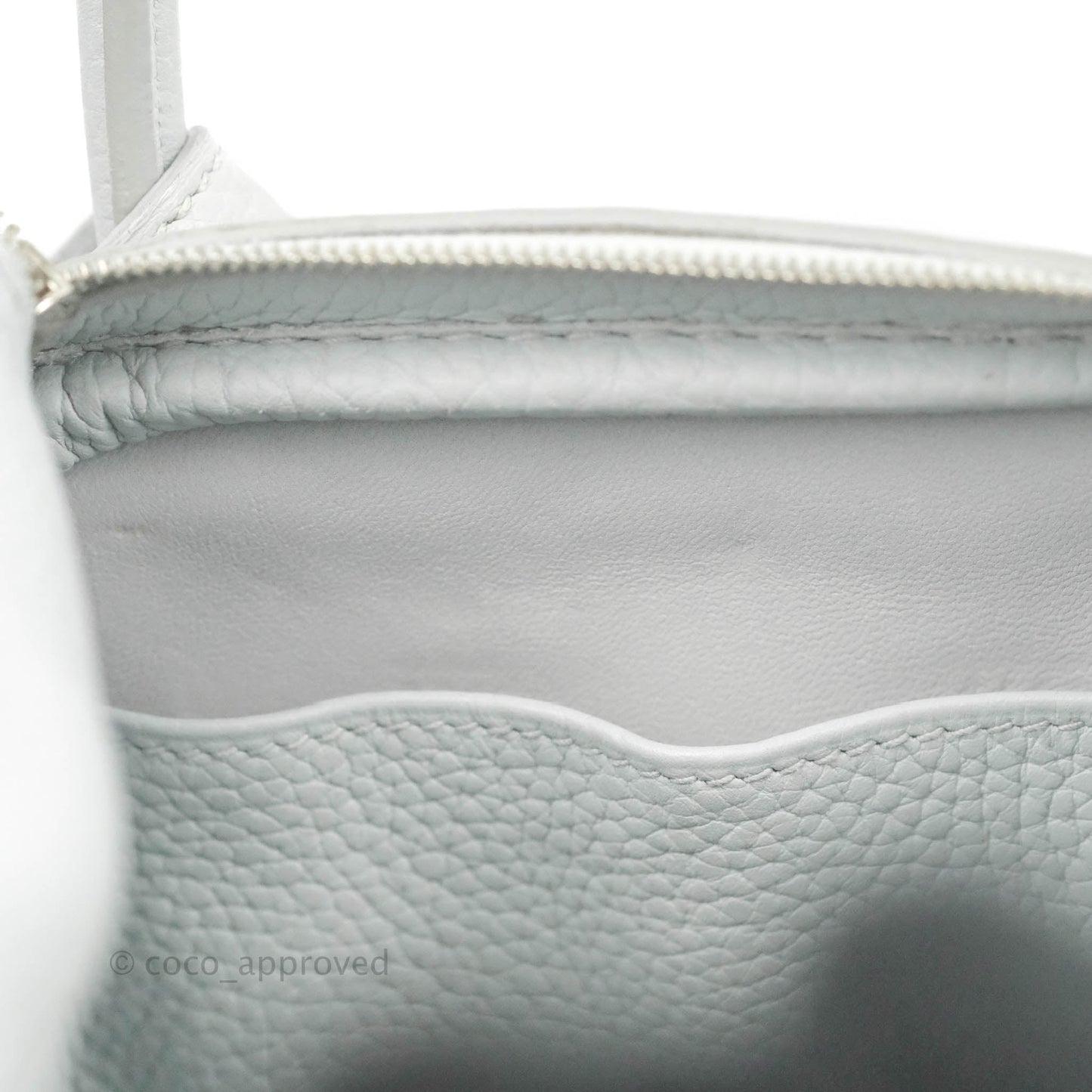 Hermès Lindy 26 Blue Glacier 8U Taurillon Clemence Palladium Hardware