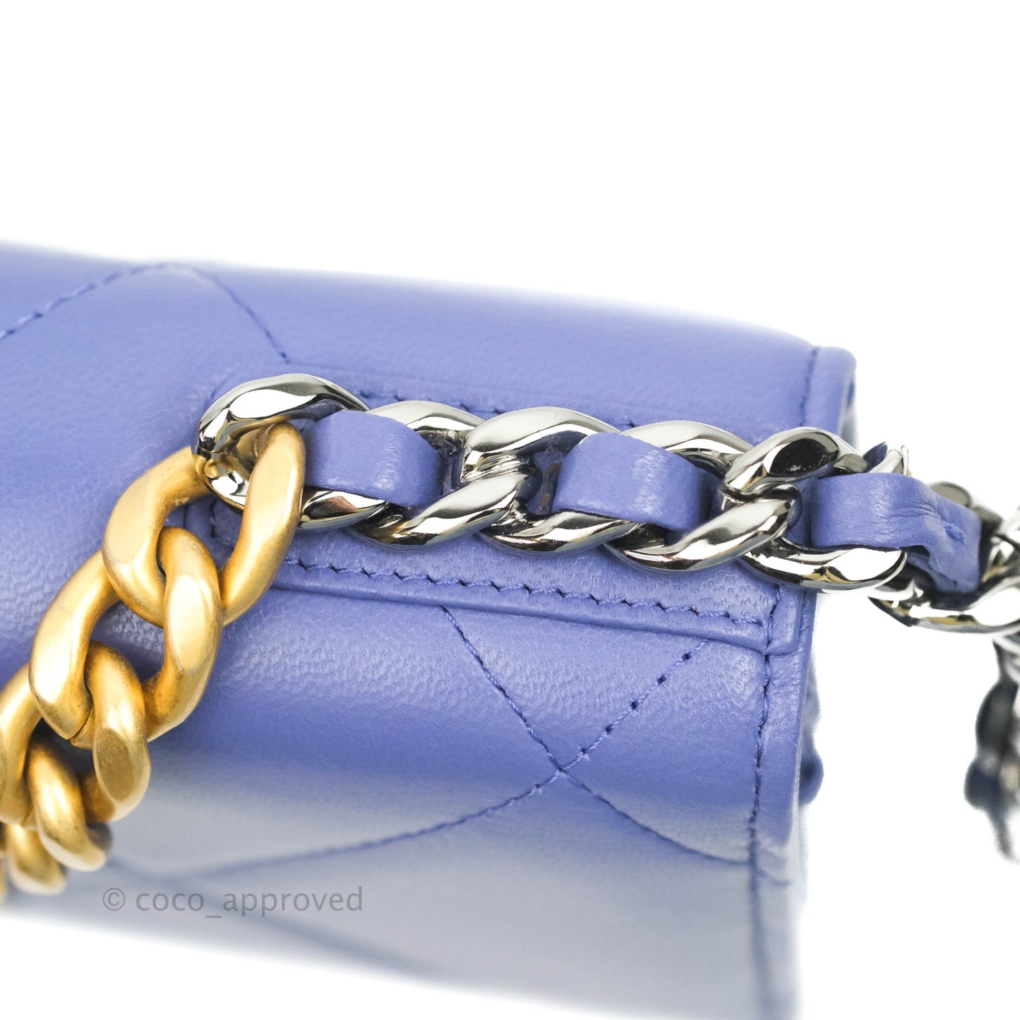 Chanel 19 Wallet on Chain WOC Very Peri Mixed Hardware