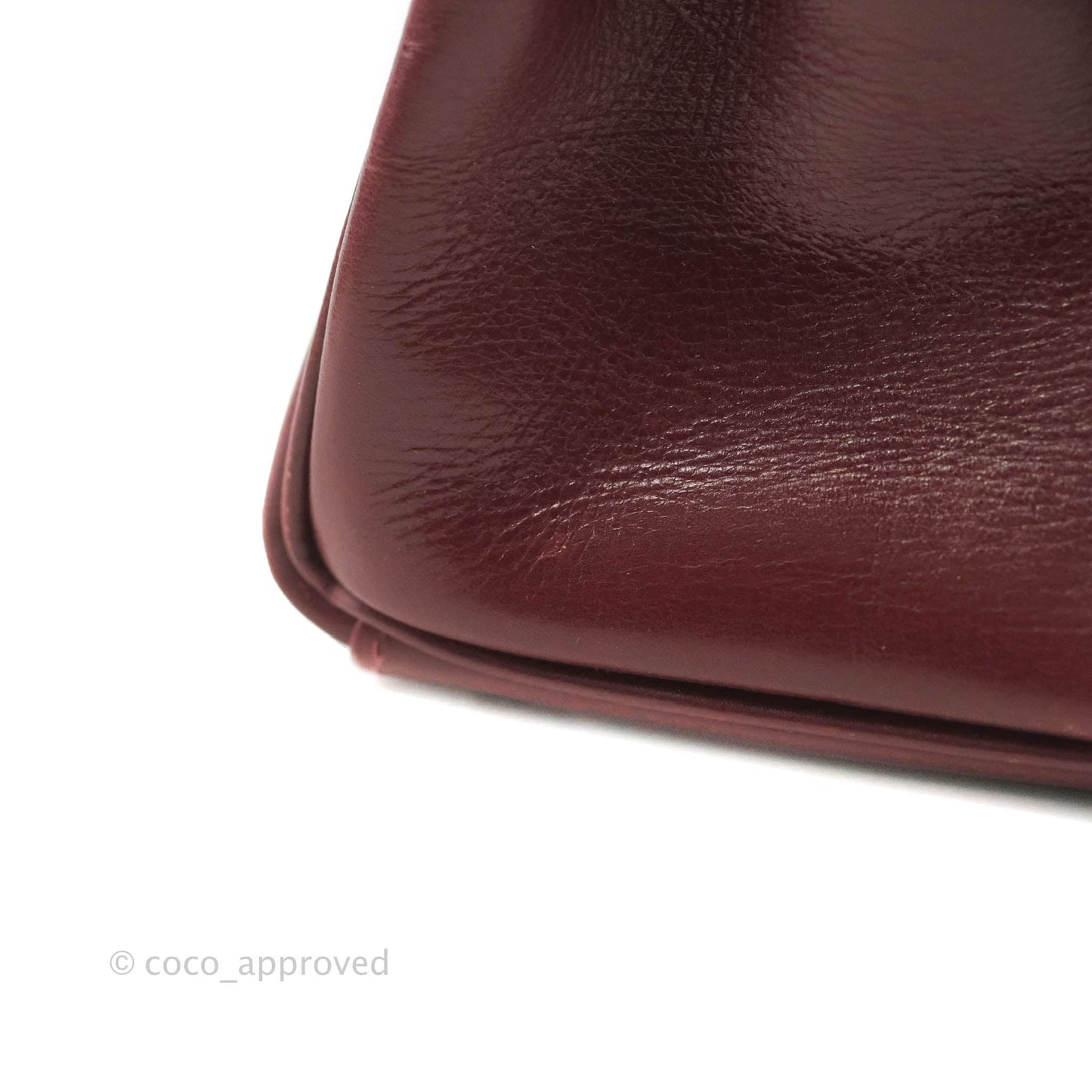 Hermès Vintage Kelly Retourne 32 Dark Red Gold Hardware