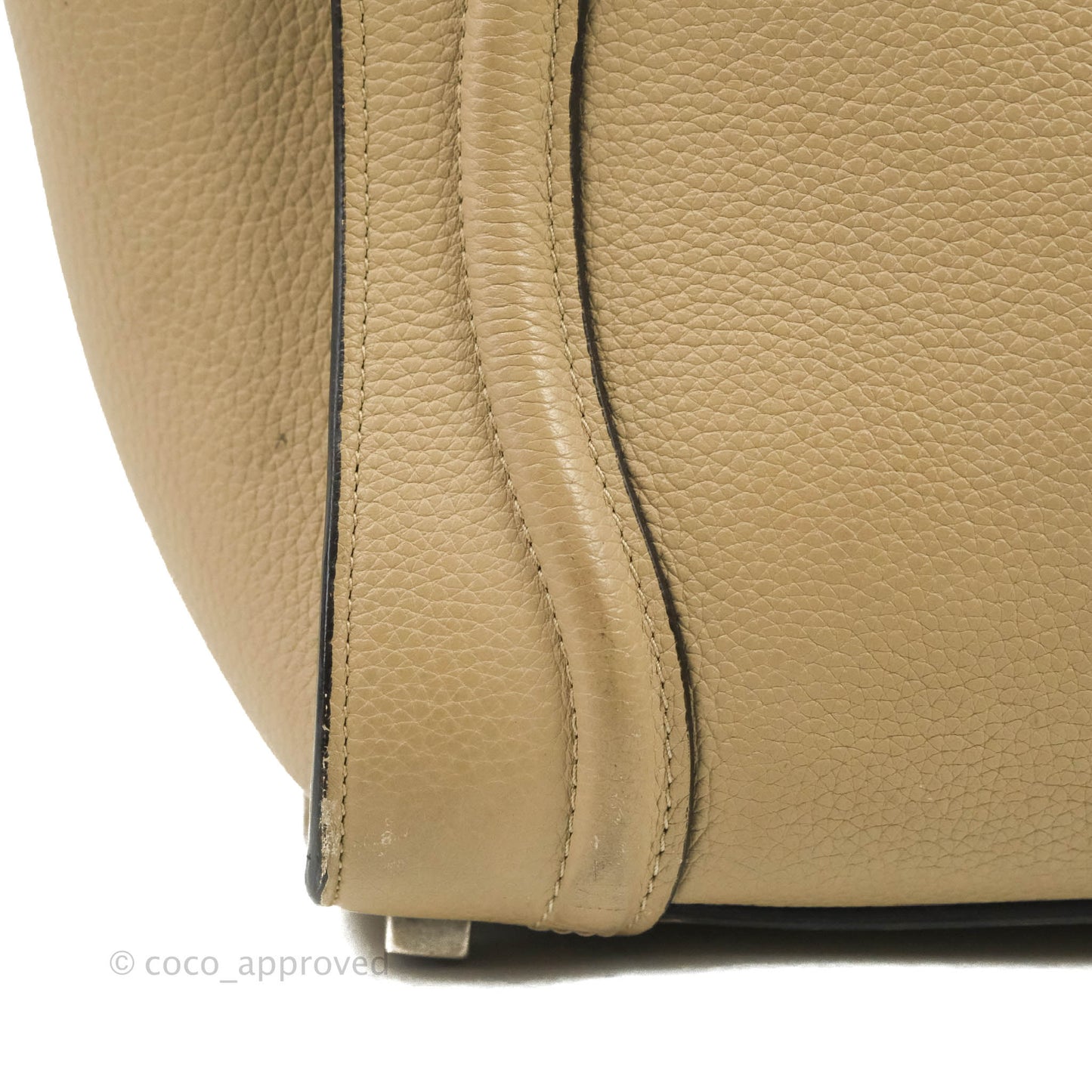 Celine Micro Luggage Handbag Dune Grained Calfskin