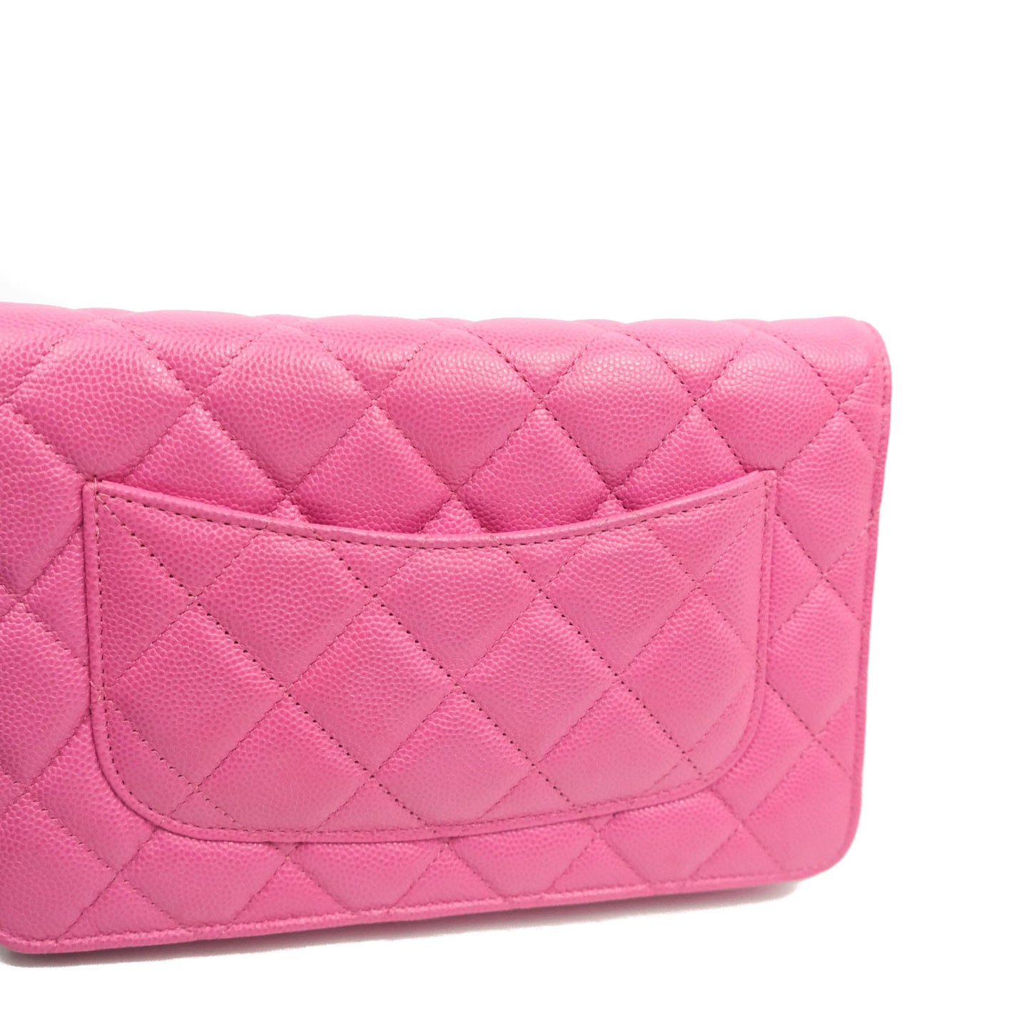 Chanel Quilted Wallet on Chain WOC Pink Caviar Gold Hardware