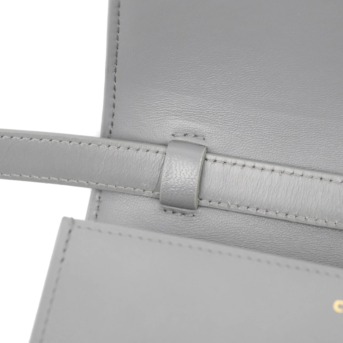 Celine Teen Classic Box Flap Light Grey Calfskin