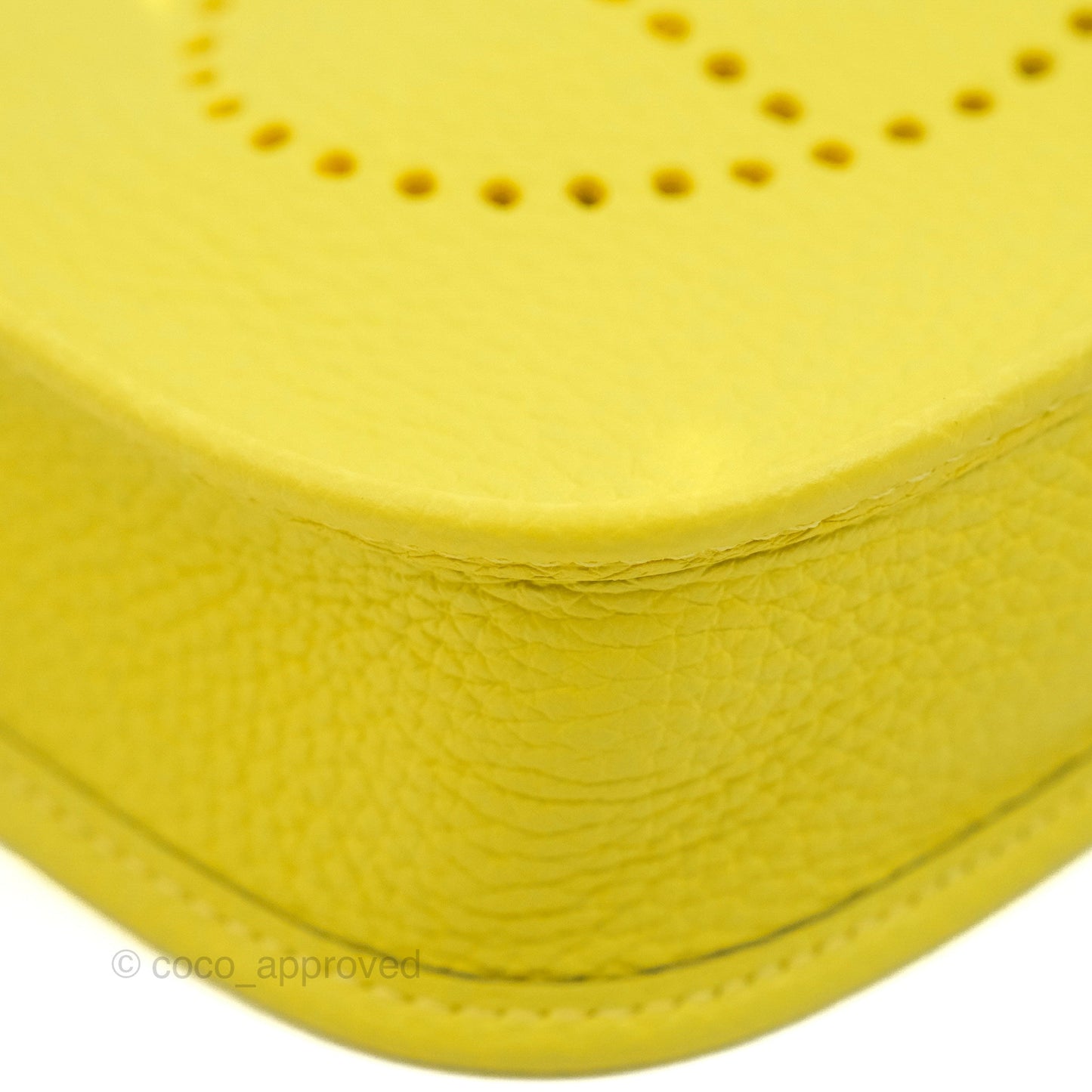Hermès Mini Evelyne 16 Lime Clemence Palladium Hardware