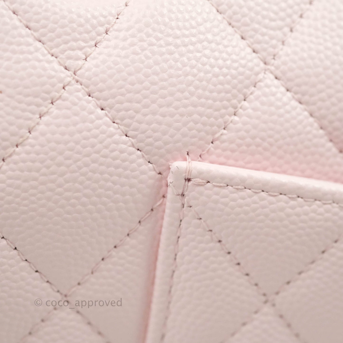 Chanel Classic M/L Medium Flap Quilted Pink Caviar Gold Hardware 22P