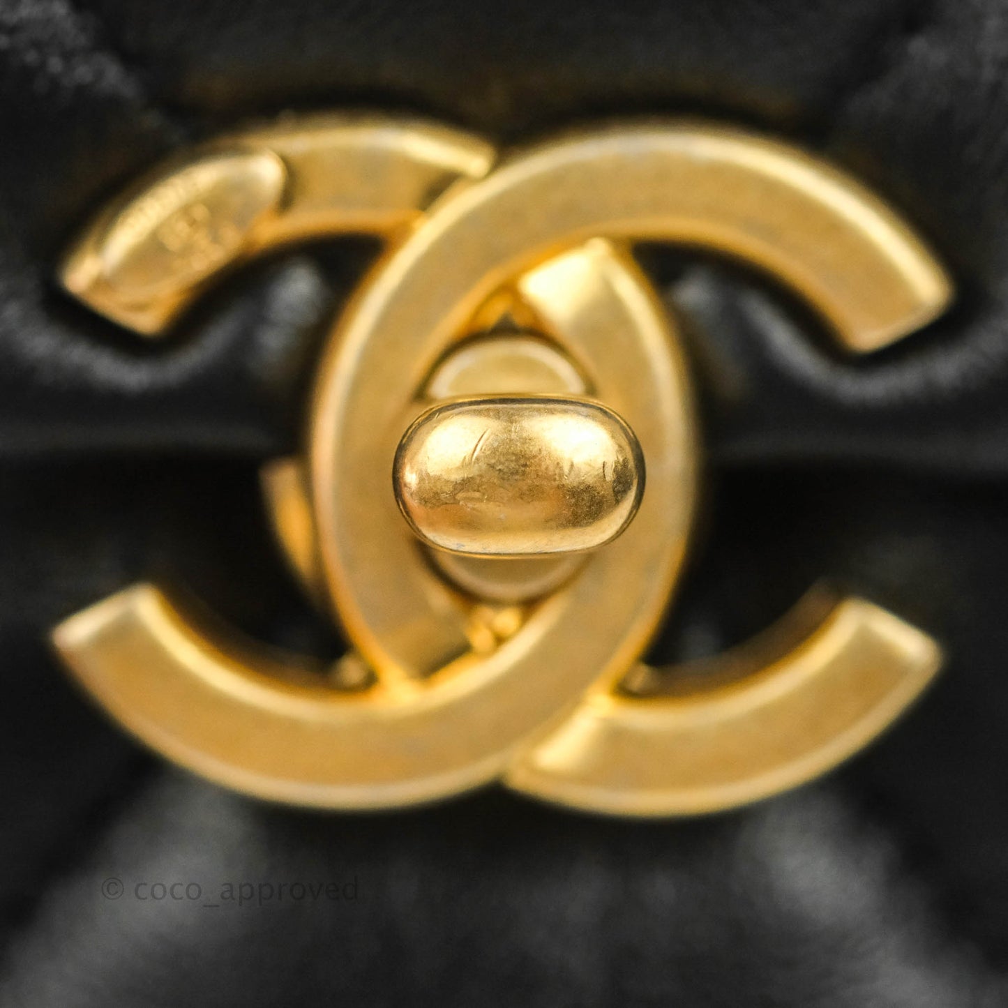 Chanel Small Flap Bag Black Lambskin Gold and Lacquered Metal 22S