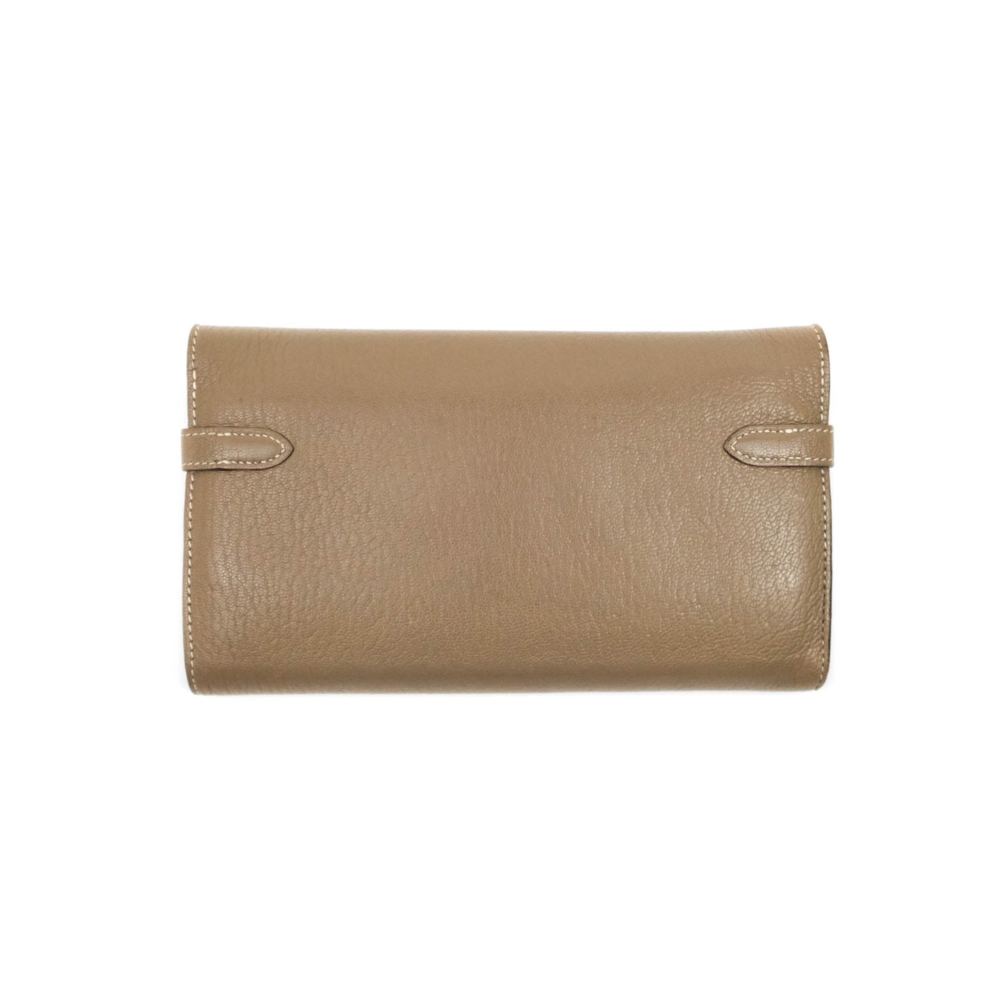 Hermès Kelly Wallet Etoupe Chevre Mysore Palladium Hardware