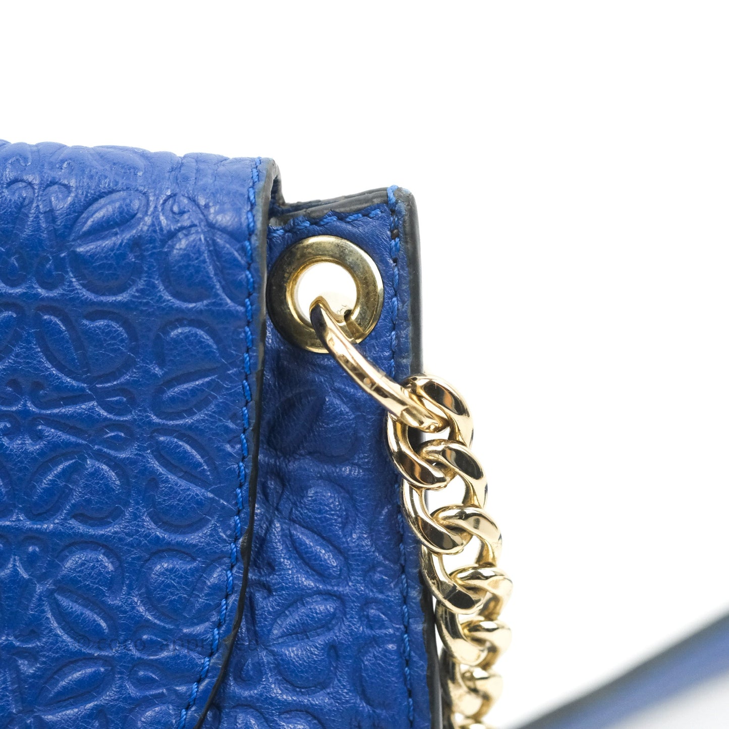 Loewe Avenue Chain Bag Anagram Blue