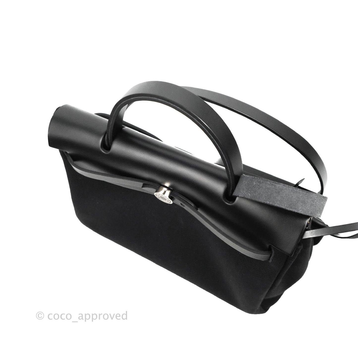 Hermès Herbag Zip 31 Black Canvas Palladium Hardware