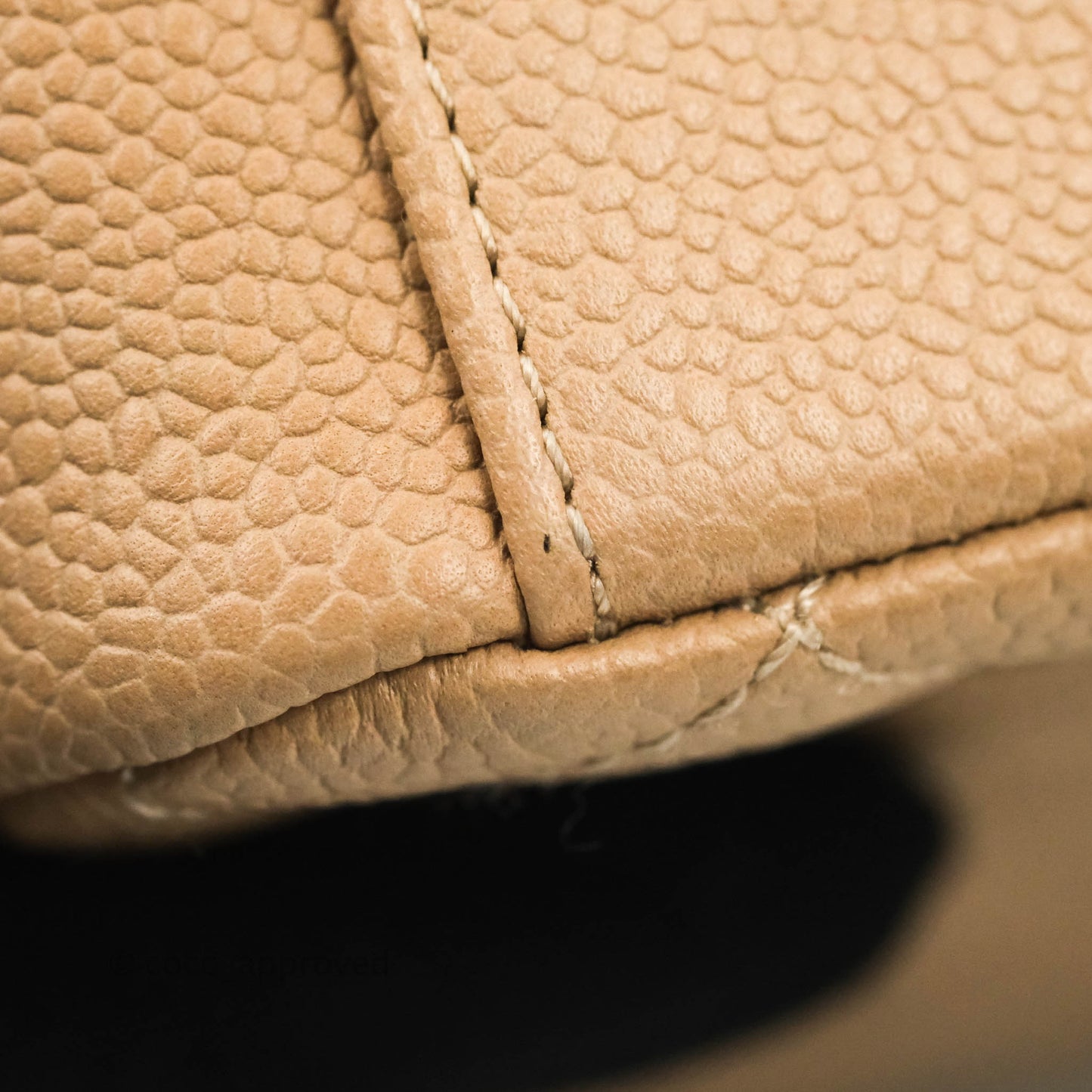 Chanel Quilted Medium CC Filigree Flap Beige Black Caviar