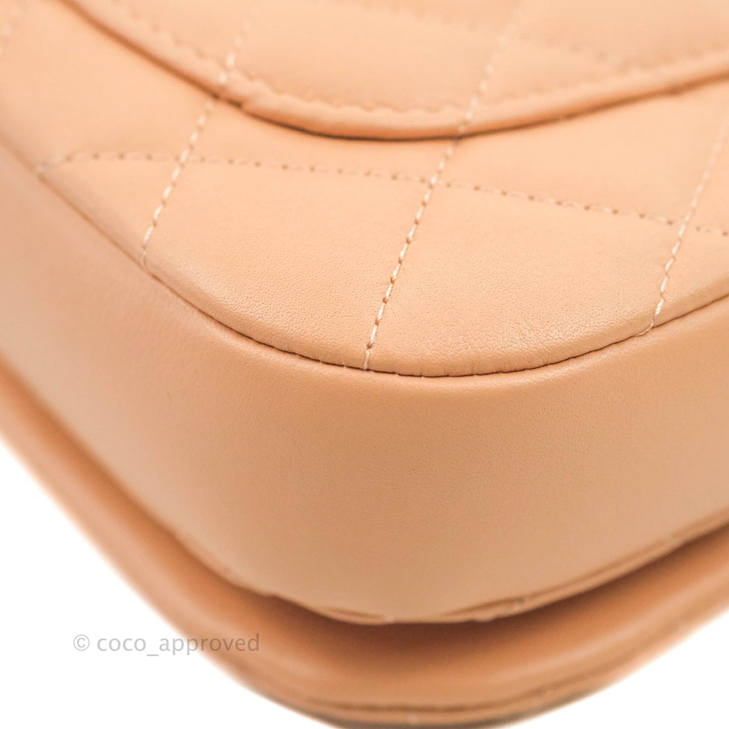 Chanel Clutch with Chain Beige Pink Calfskin Aged Gold Hardware