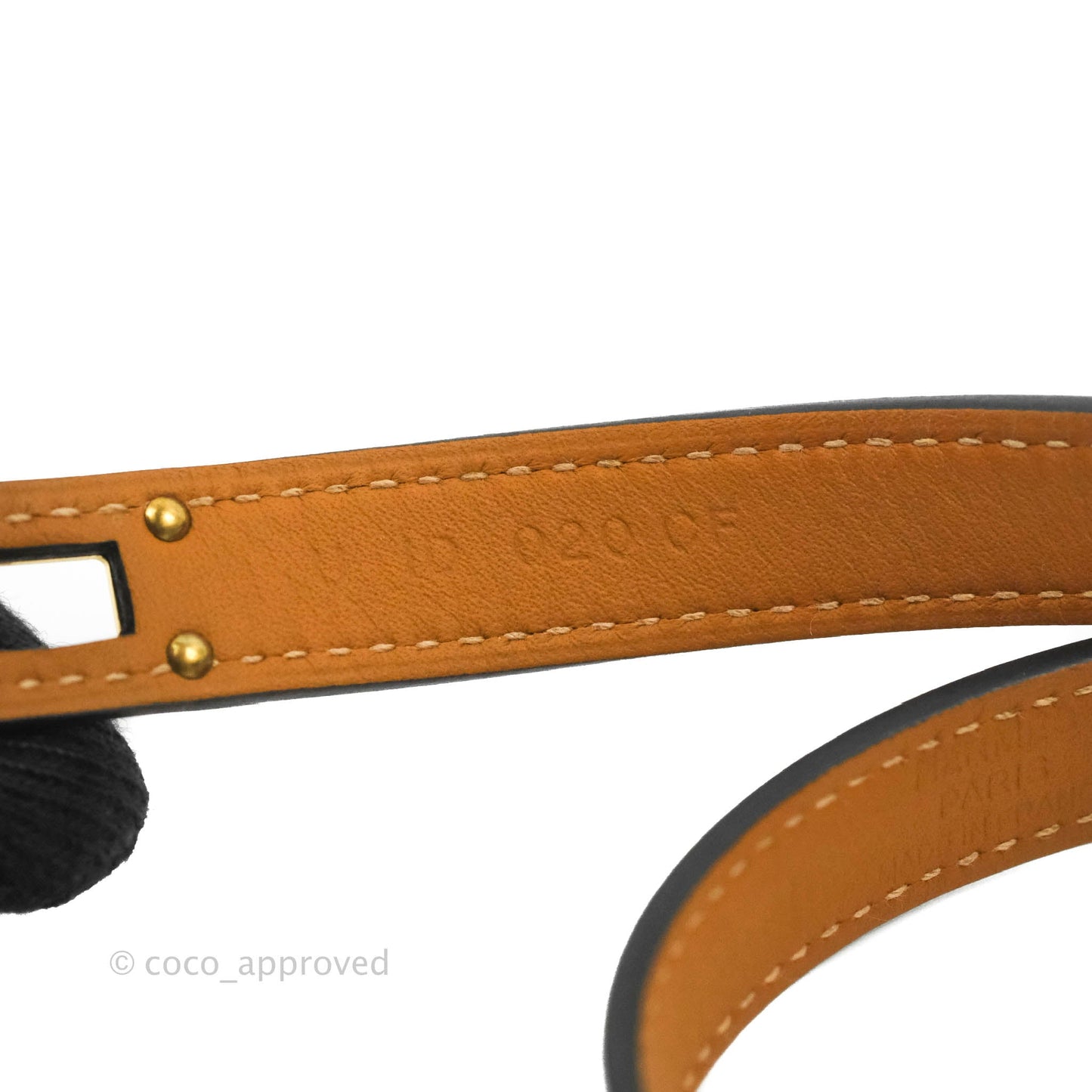 Hermès Kelly Double Tour Swift Bracelet in Black Gold Hardware
