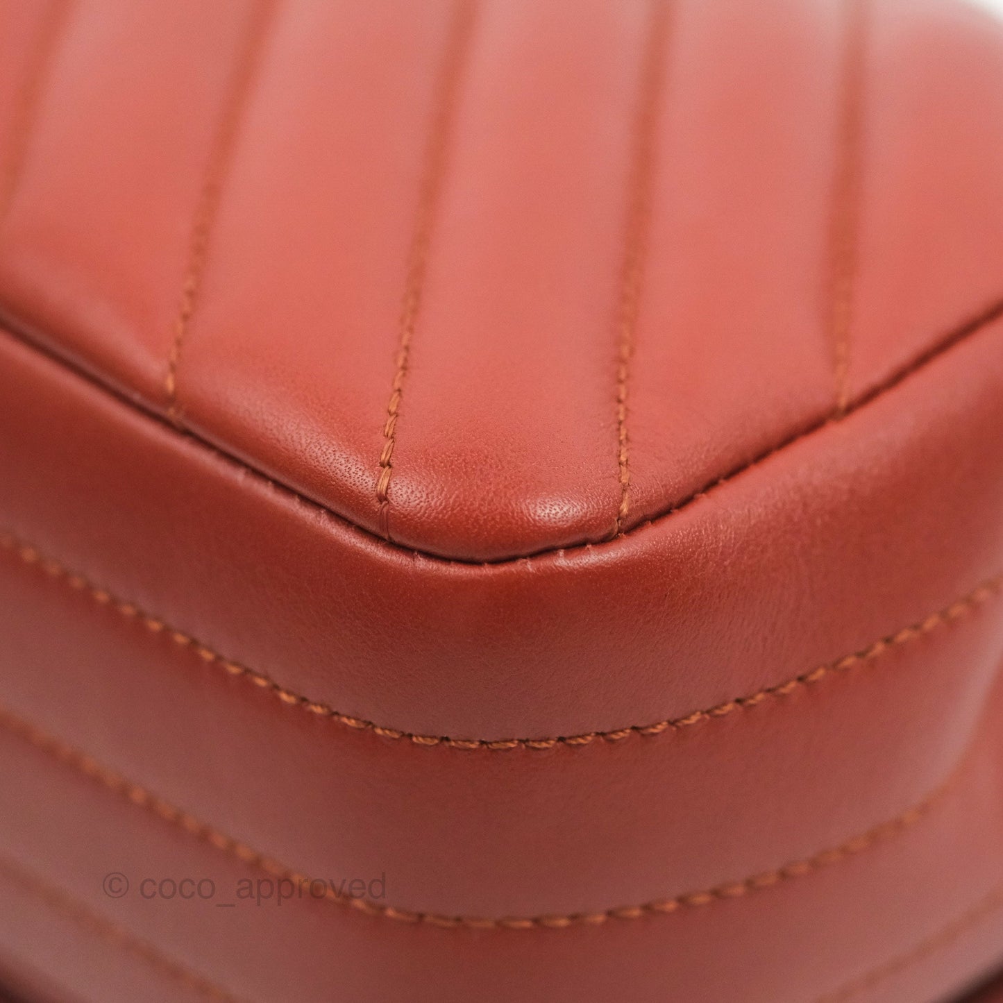 Chanel Small Statement Chevron Flap Bag Red Calfskin Gold Hardware