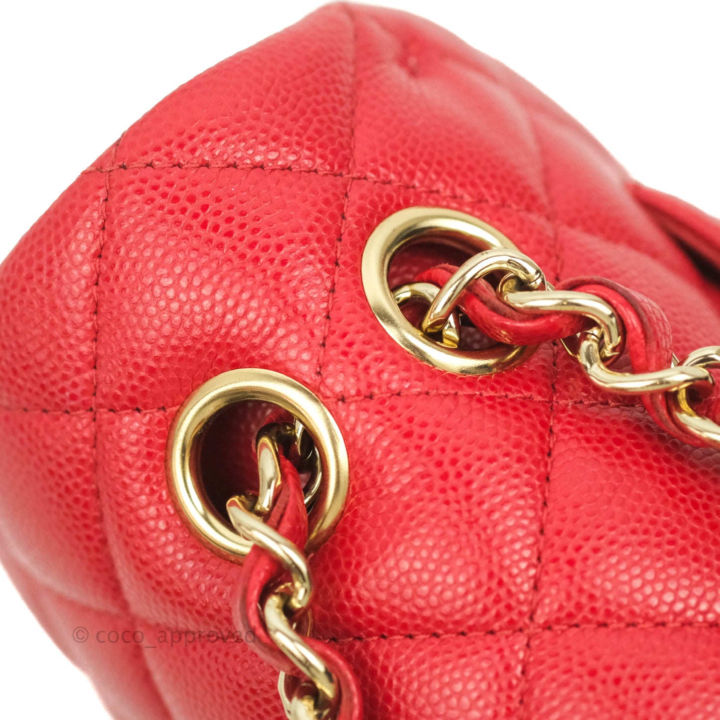 Chanel Classic Small S/M Flap Red Caviar Gold Hardware