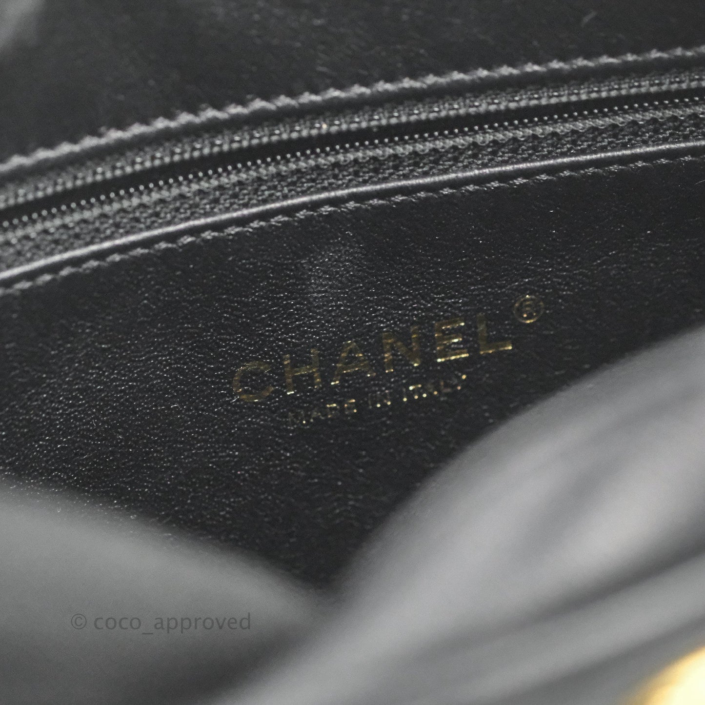 Chanel Quilted Camera Case Bag Black Lambskin Aged Gold Hardware