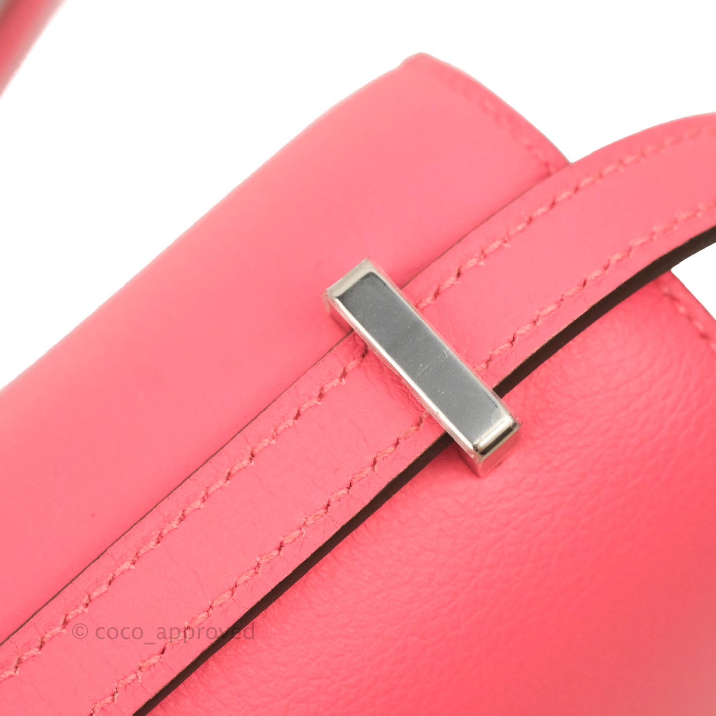Hermès Constance Mini 18cm Rose Azalee Evercolor Palladium Hardware