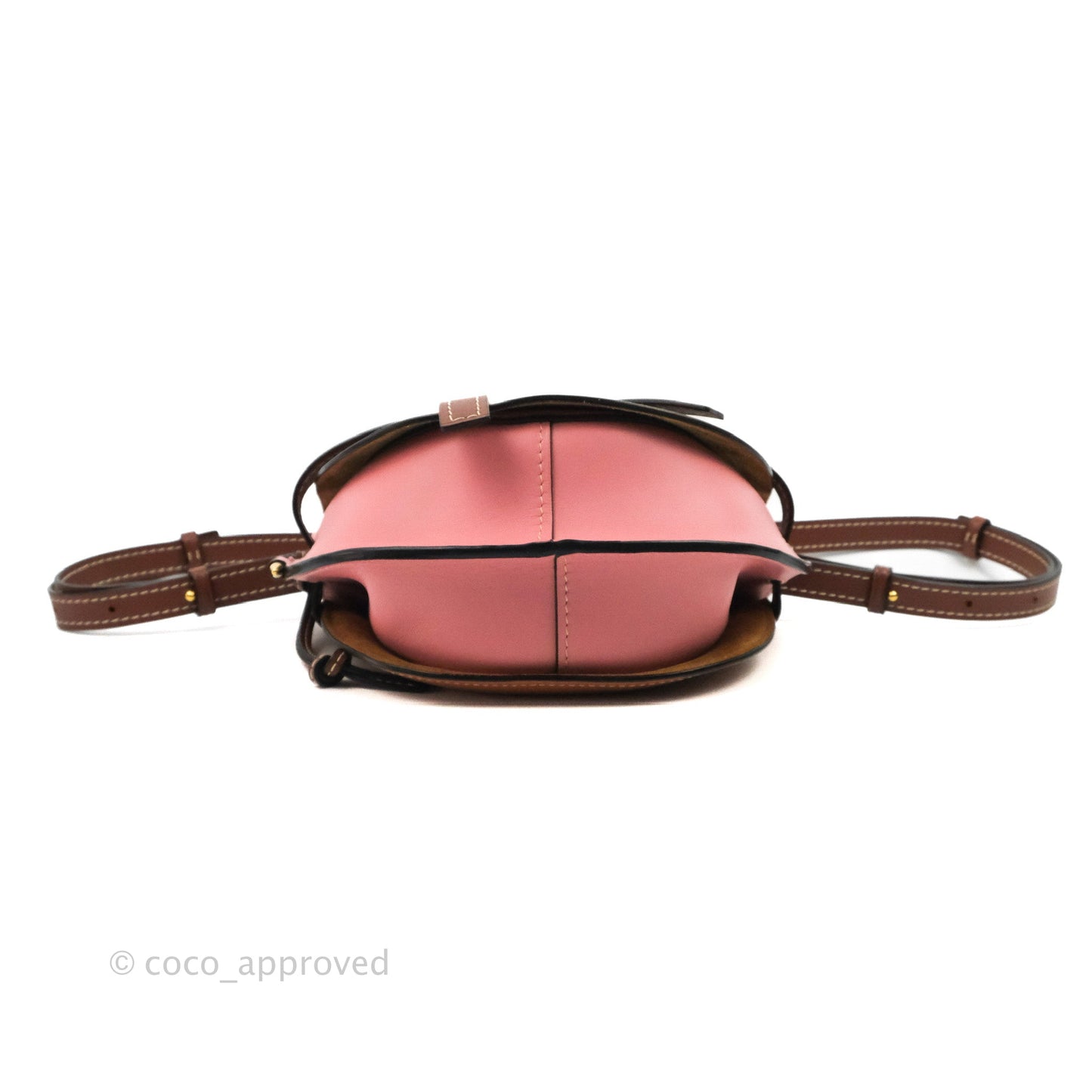 Loewe Small Gate Bag Smooth Calfskin in Tan/Pink