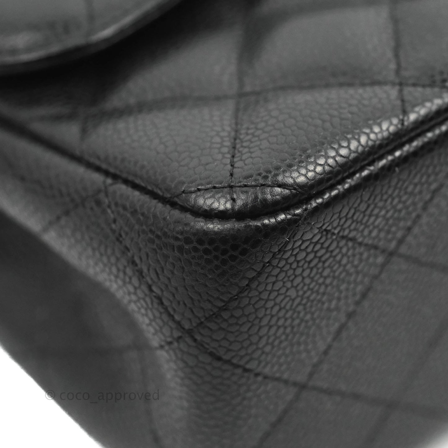 Chanel Classic Jumbo Double Flap Black Caviar Silver Hardware⁣⁣