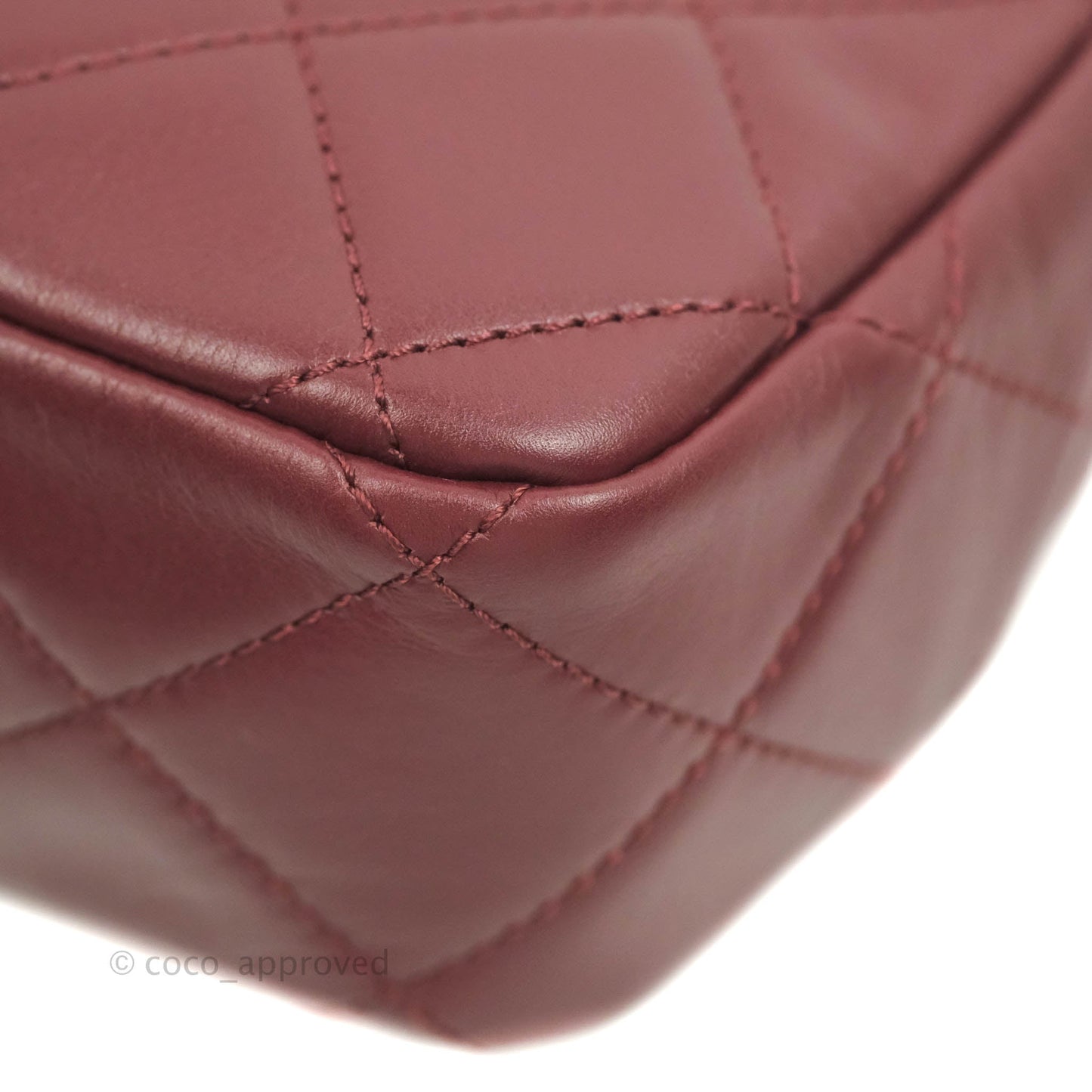 Chanel Quilted Small Crystal Pearls Flap Burgundy Calfskin Gold Hardware 20K