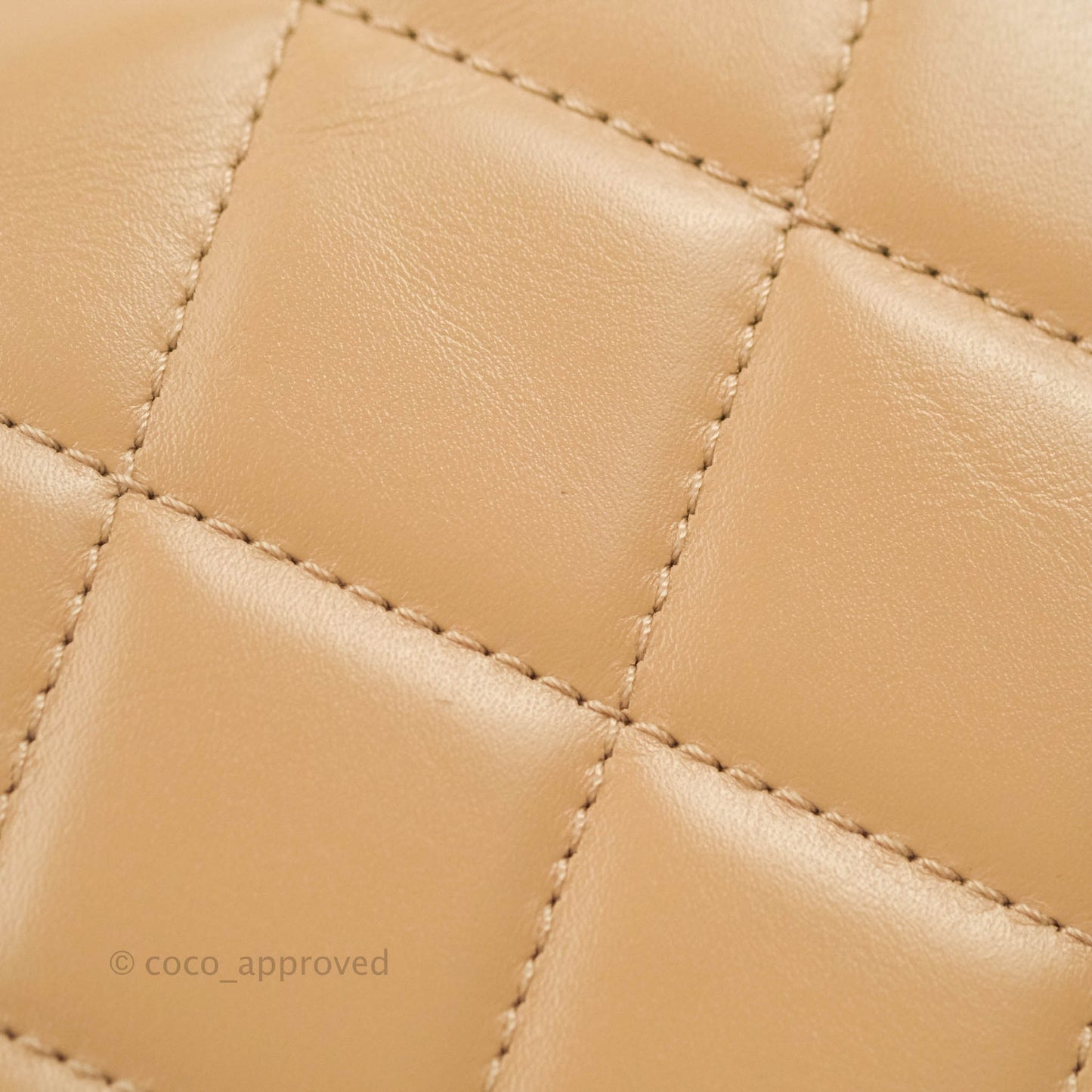 Chanel Quilted Mini Perfect Fit Adjustable Beige Calfskin Gold Hardware 21A