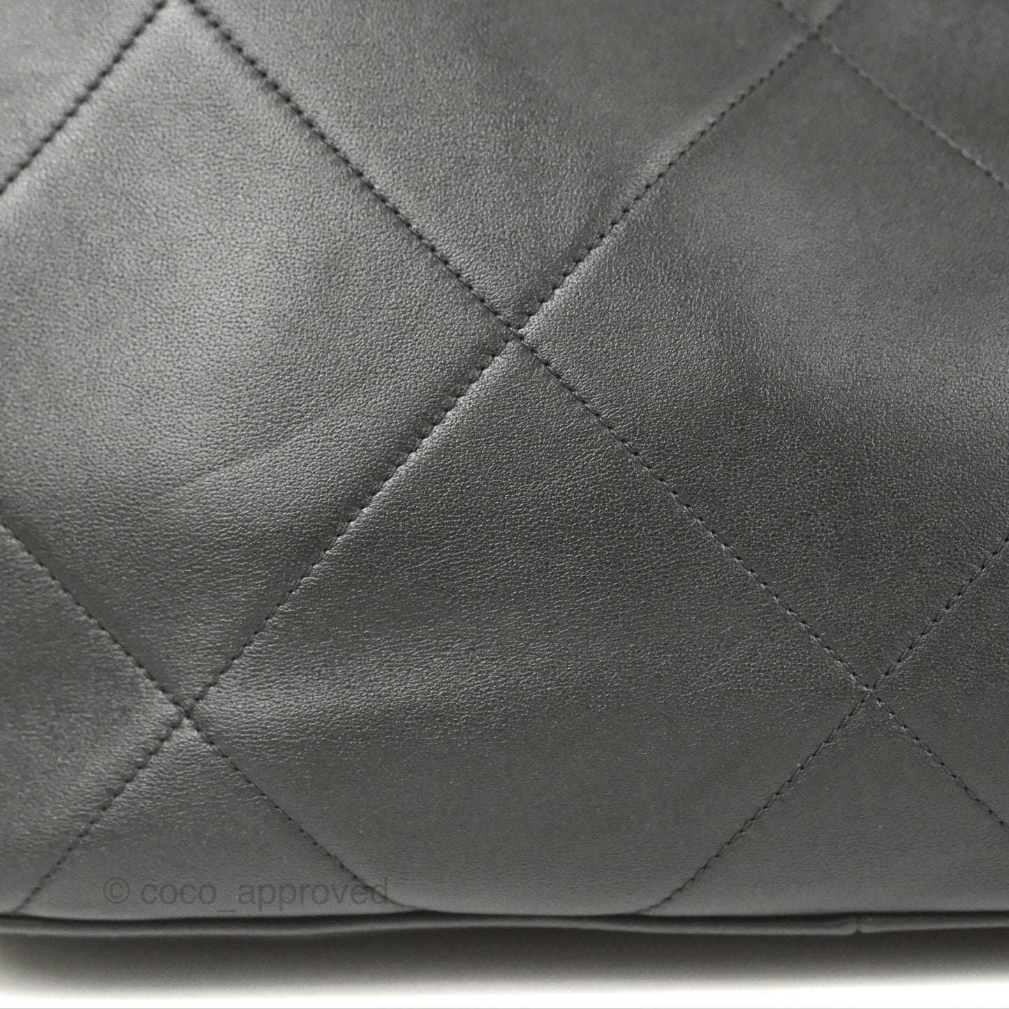 Chanel Large Stitched Easy Mood Hobo Black Calfskin