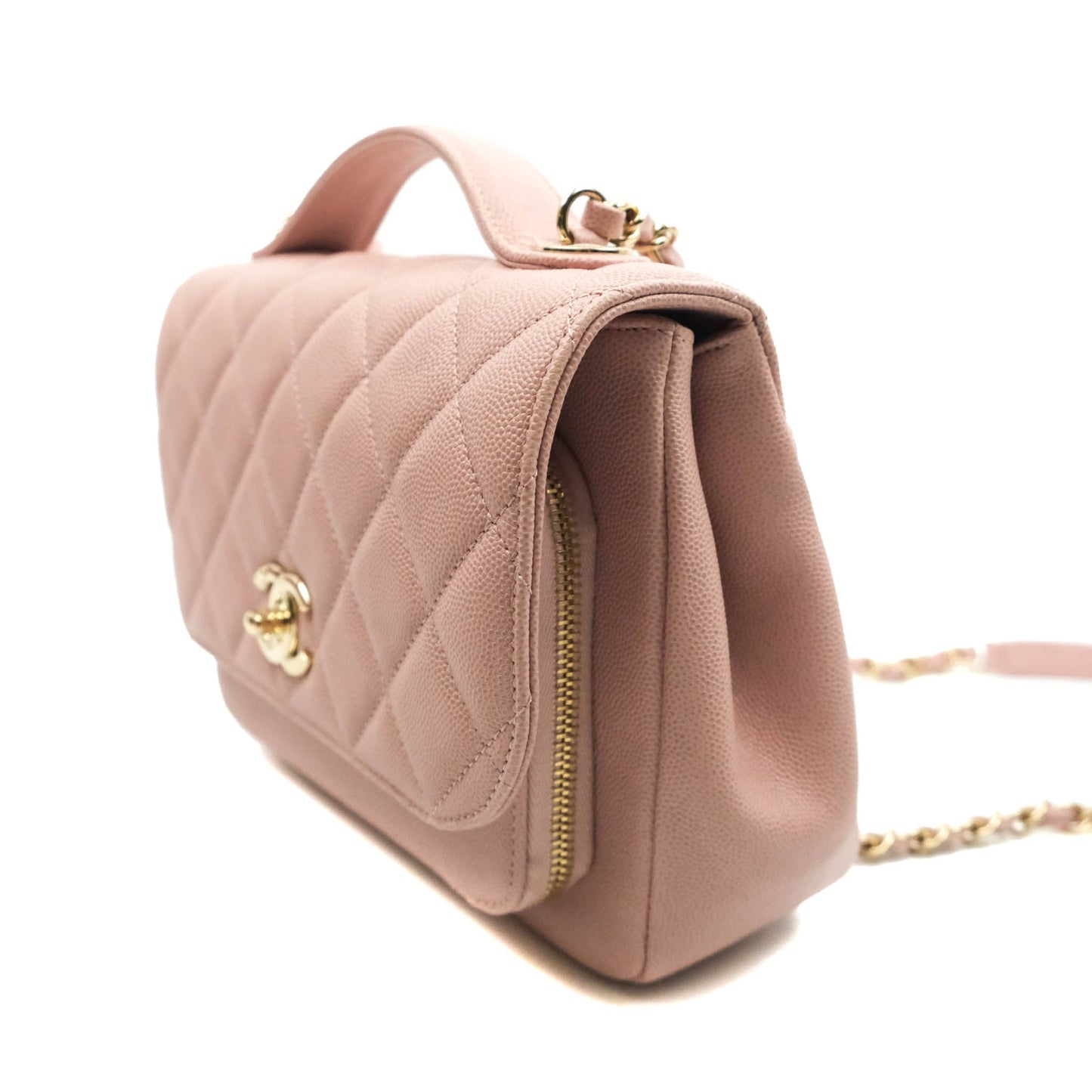 Chanel Quilted Medium Business Affinity Flap Pink Caviar Gold Hardware