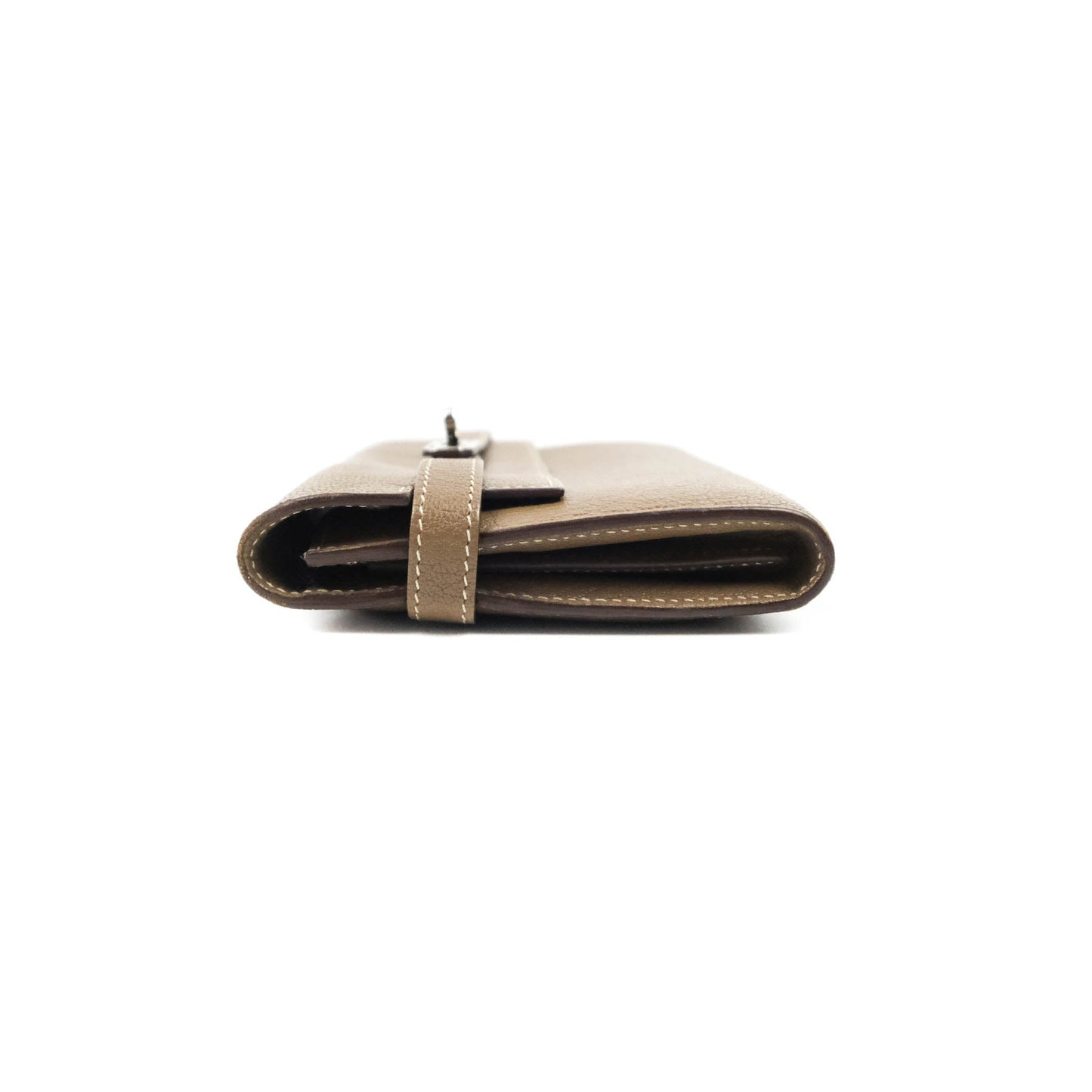 Hermès Kelly Wallet Etoupe Chevre Mysore Palladium Hardware