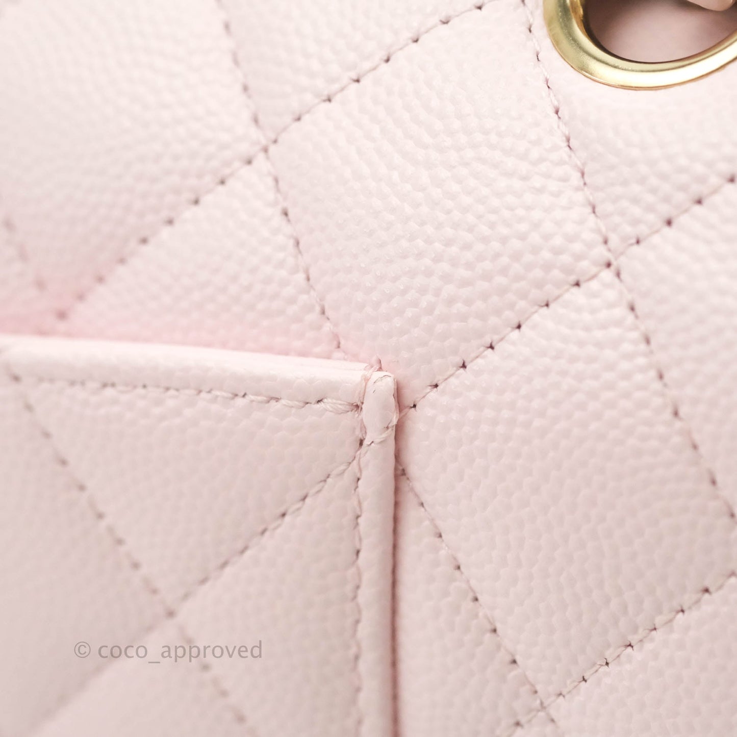Chanel Classic M/L Medium Flap Quilted Pink Caviar Gold Hardware 22P