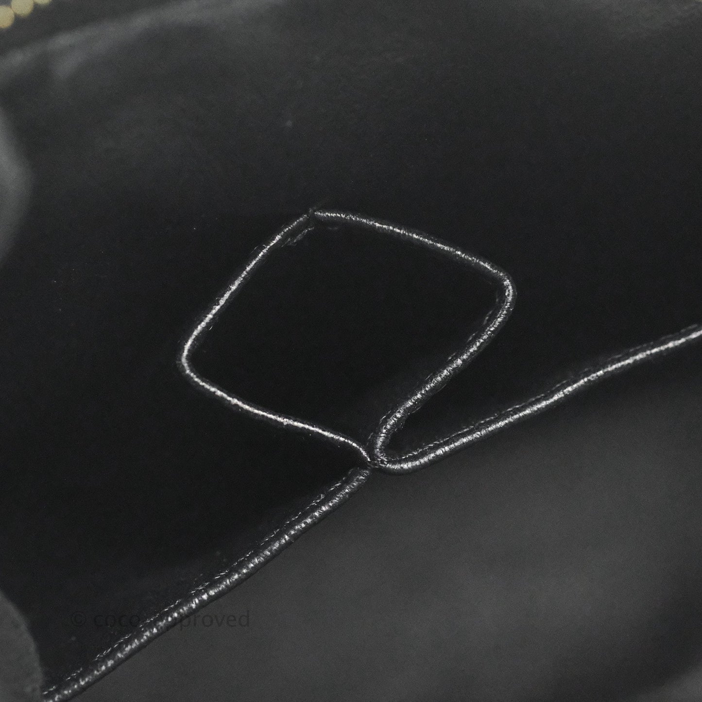Chanel Quilted Camera Case Bag Black Lambskin Aged Gold Hardware