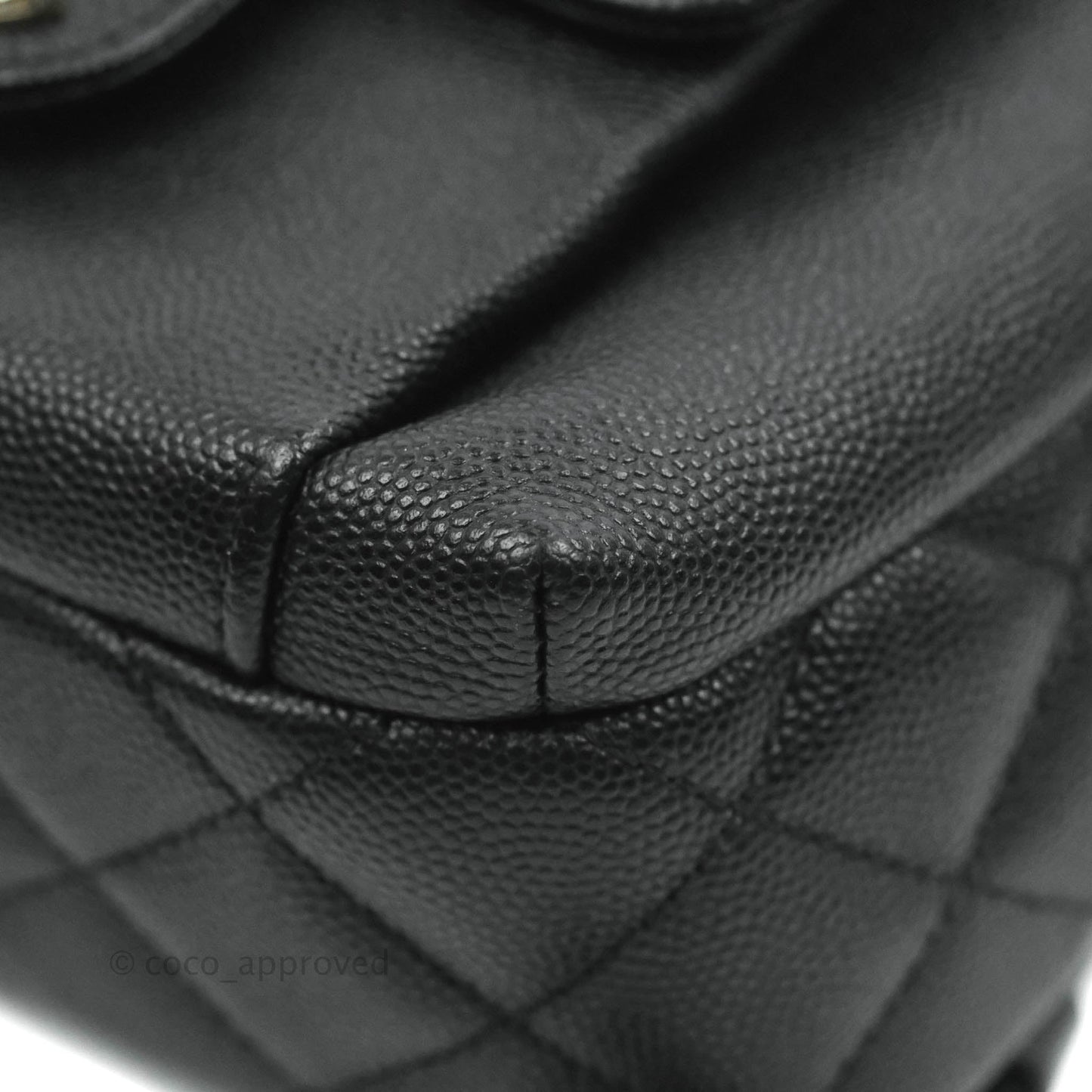 Chanel Quilted Small CC Day Backpack Black Caviar Gold Hardware