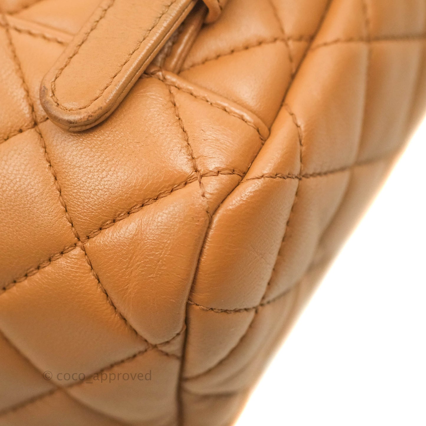 Chanel Quilted Small Urban Spirit Backpack Caramel Dark Beige Calfskin Gold Hardware