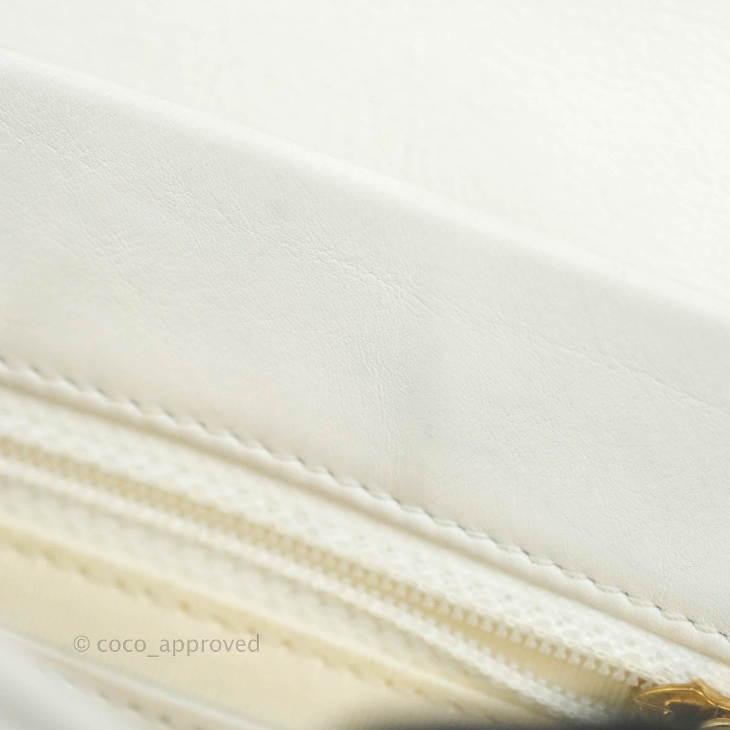 Chanel Flap Bag White Calfskin Gold Hardware 19S