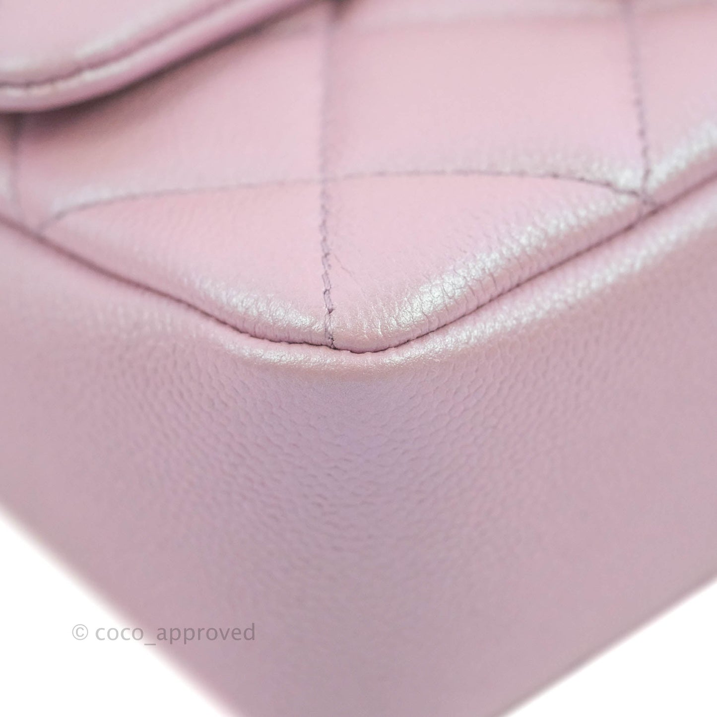 Chanel Quilted My Perfect Mini Iridescent Pink Caviar Aged Gold Hardware 21K